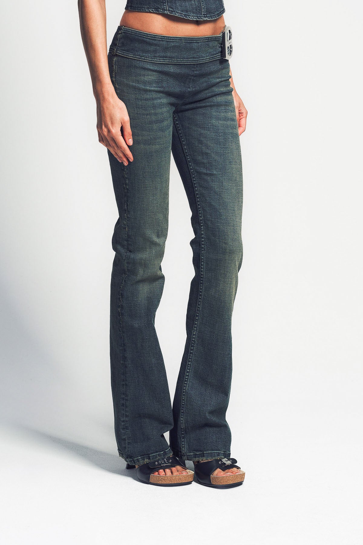 BALENCIAGA | BUCKLE BOOTCUT JEANS