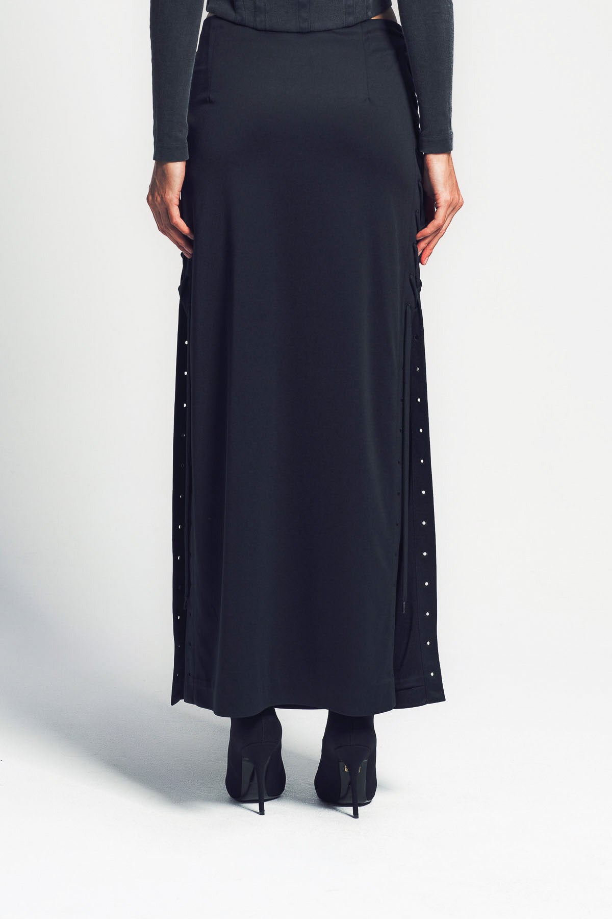 BALENCIAGA | LACE-UP MAXI SKIRT