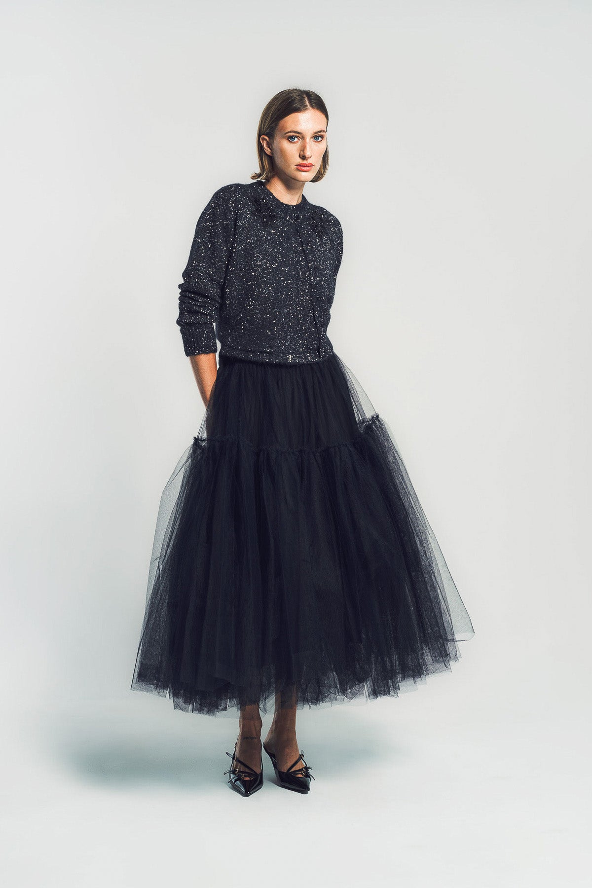 ERDEM | TULLE FULL MIDI SKIRT
