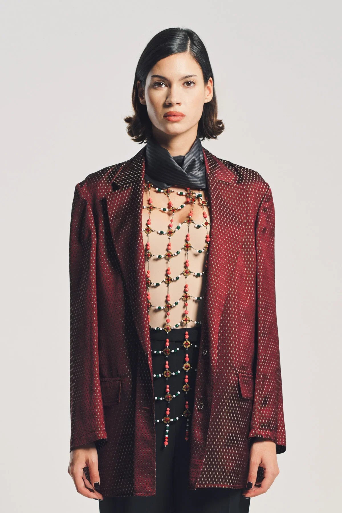 DRIES VAN NOTEN | DIAMOND JACQUARD BLAZER