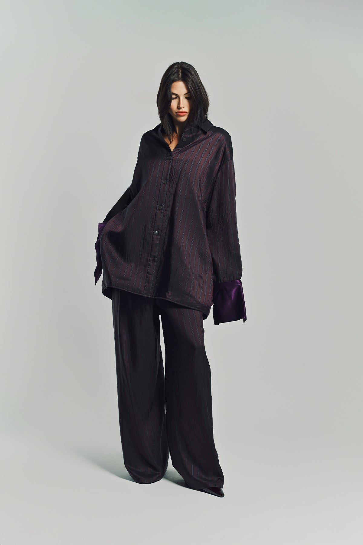 DRIES VAN NOTEN ストライプ チュニック DRIES VAN NOTEN | OVERSIZED STRIPED LONG SLEEVE SHIRT