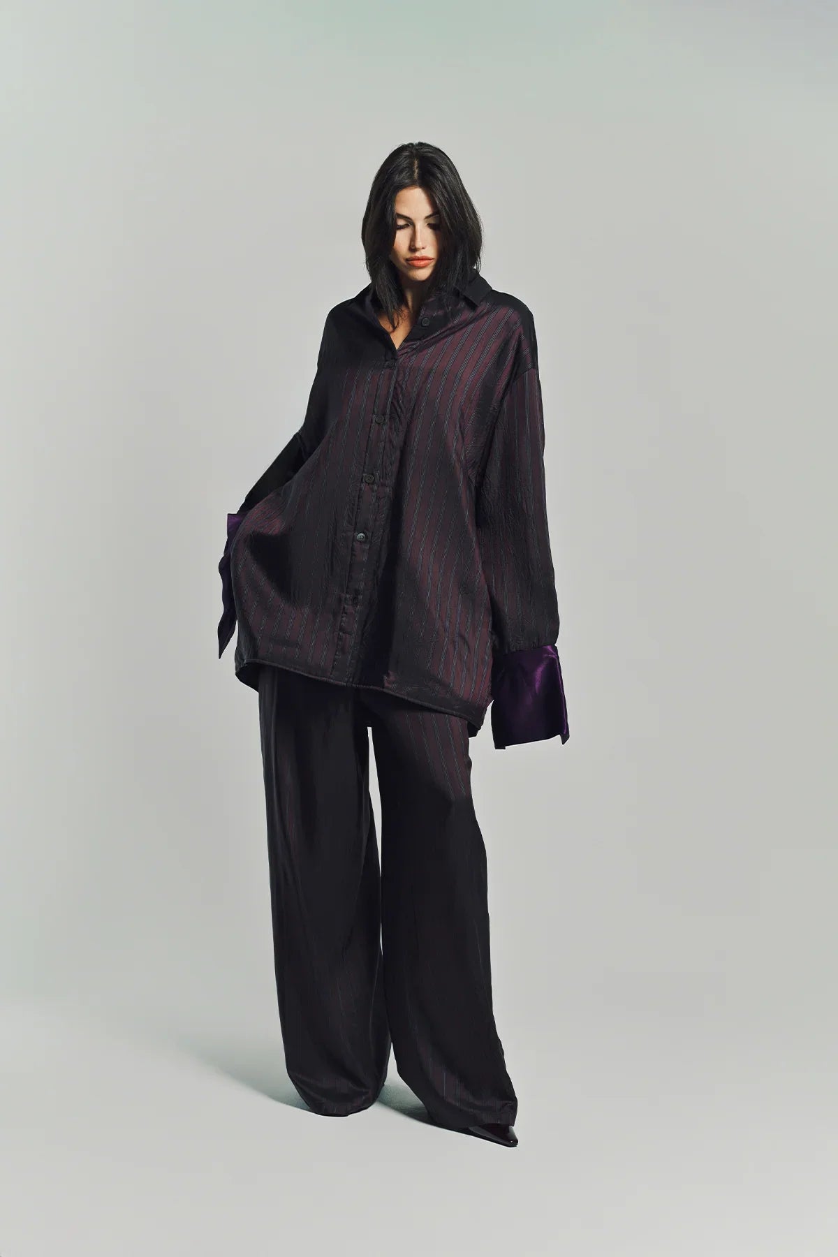 DRIES VAN NOTEN | OVERSIZED STRIPED LONG SLEEVE SHIRT