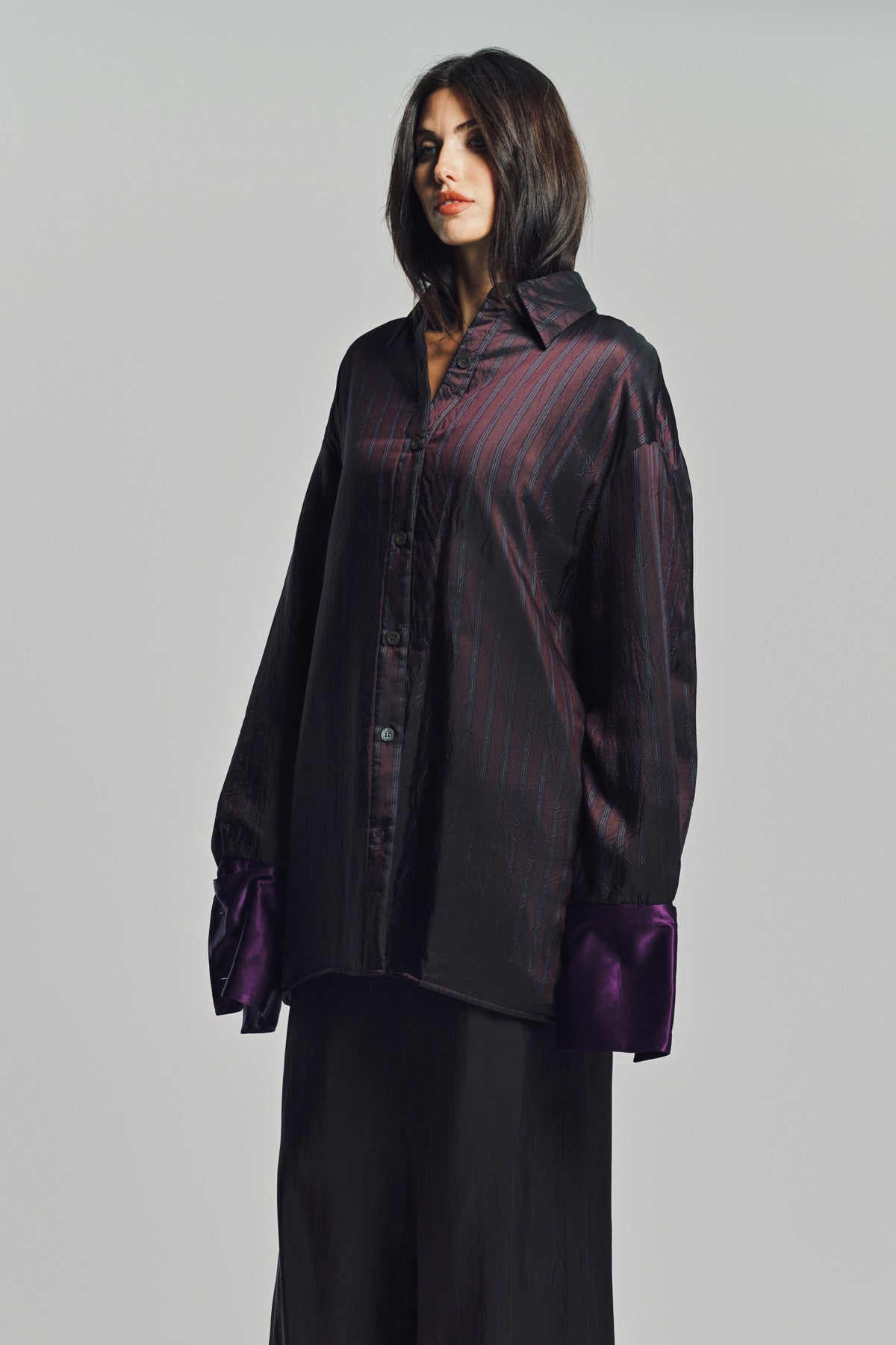 DRIES VAN NOTEN | OVERSIZED STRIPED LONG SLEEVE SHIRT