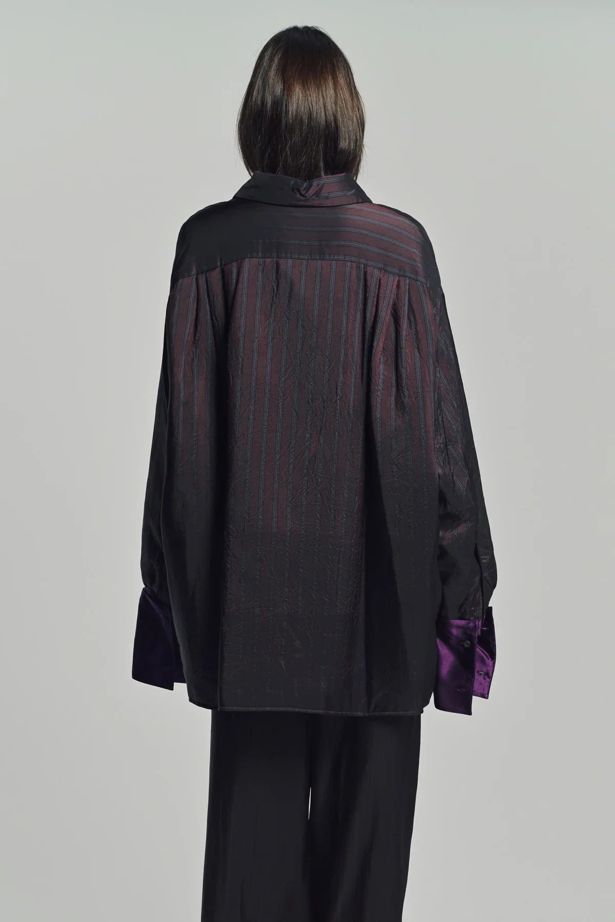 DRIES VAN NOTEN | OVERSIZED STRIPED LONG SLEEVE SHIRT