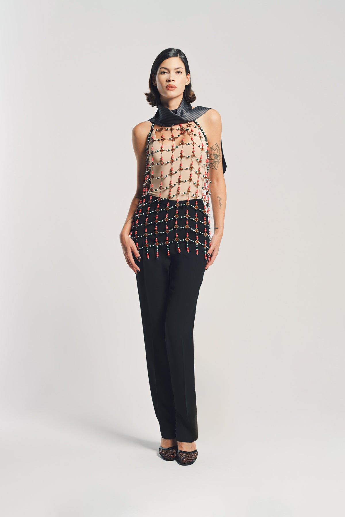 DRIES VAN NOTEN | EMBELLISHED HALTER TOP