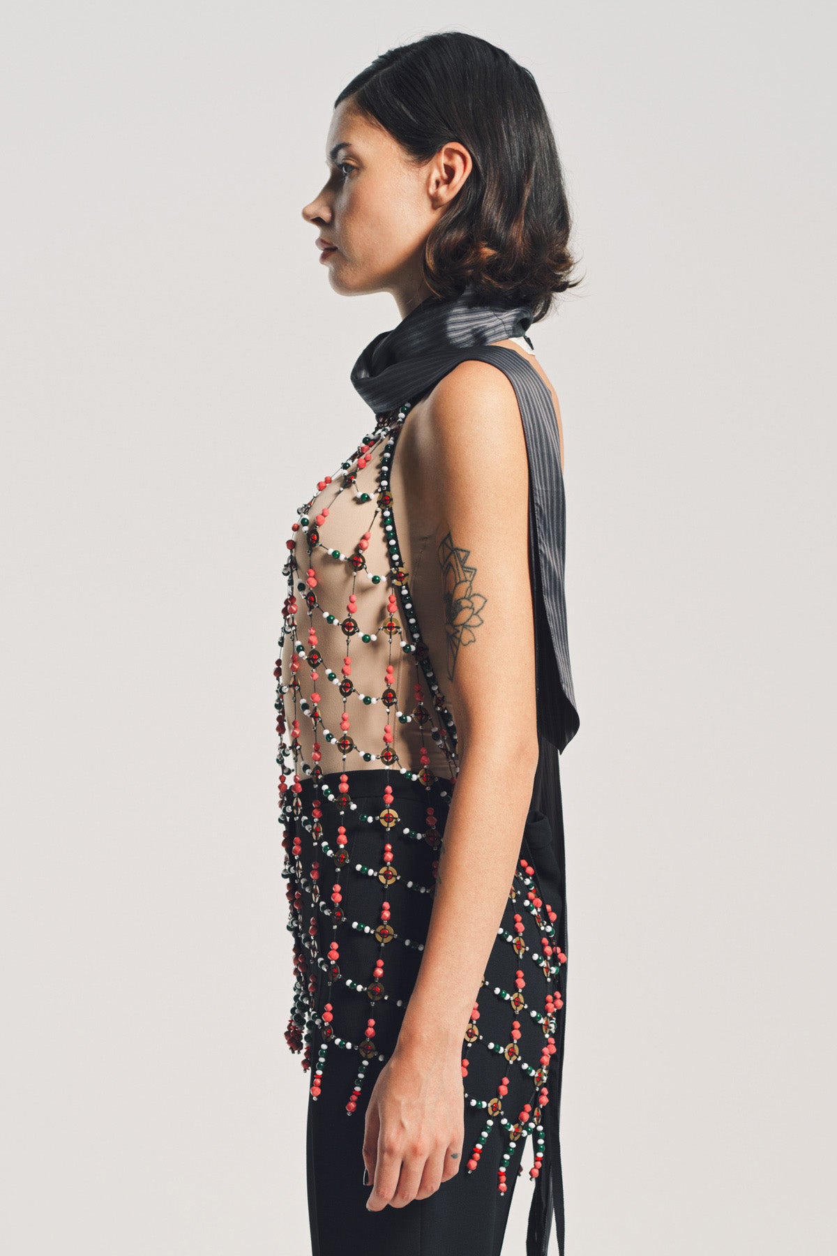 DRIES VAN NOTEN | EMBELLISHED HALTER TOP