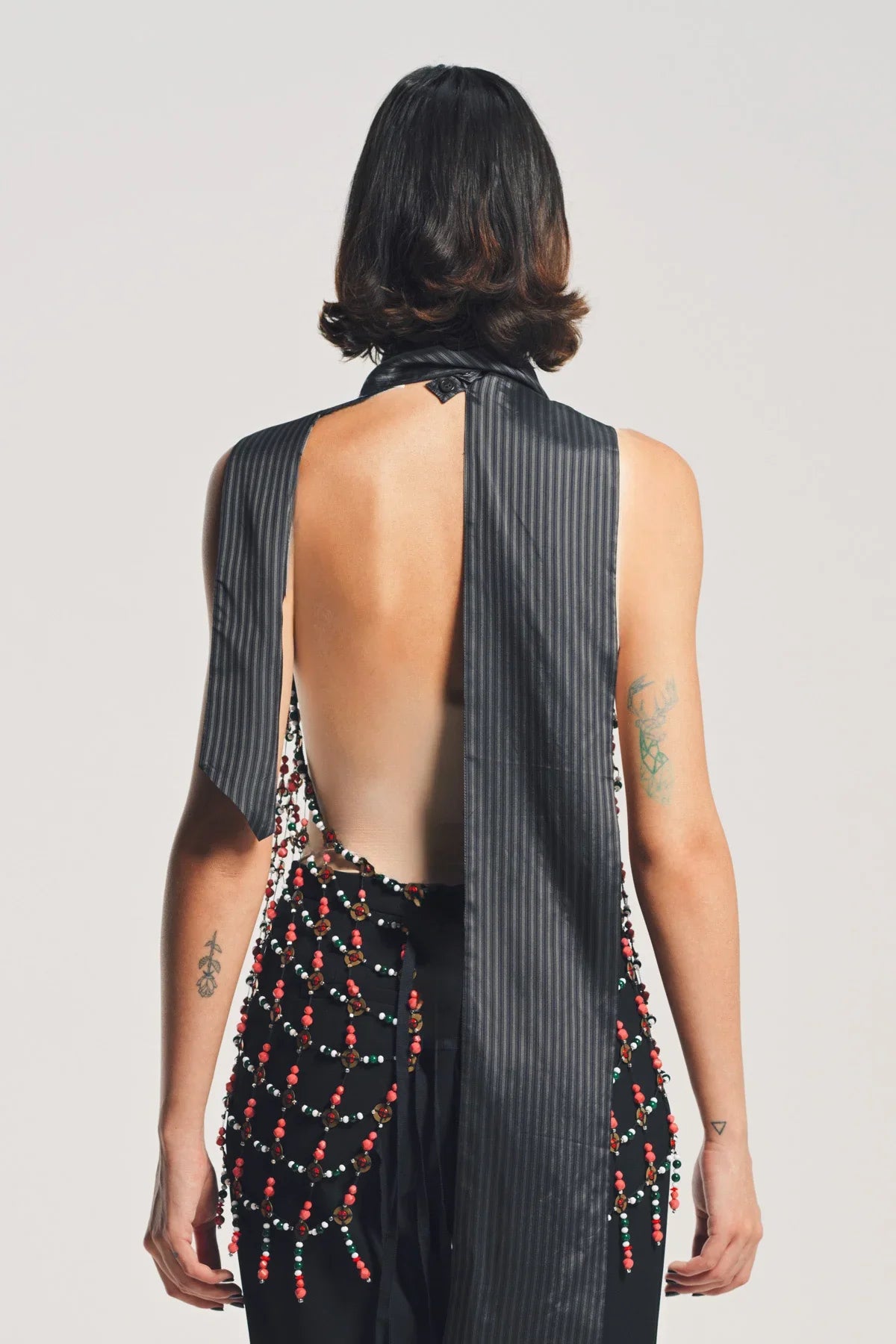 DRIES VAN NOTEN | EMBELLISHED HALTER TOP