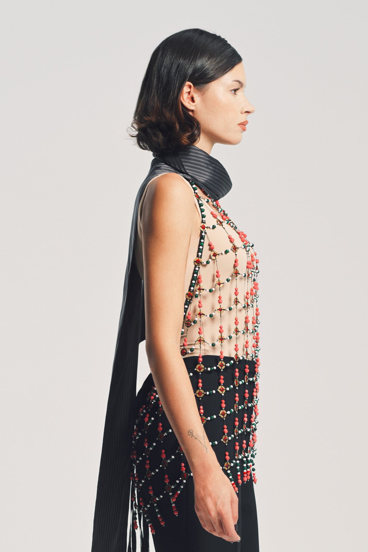 DRIES VAN NOTEN | EMBELLISHED HALTER TOP