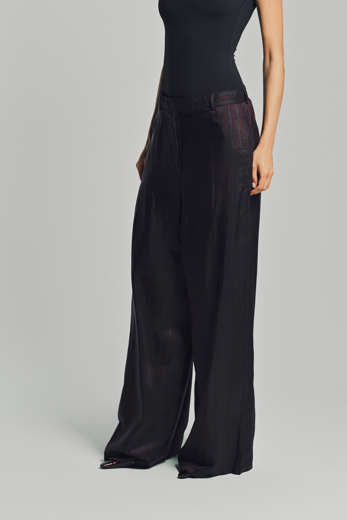 DRIES VAN NOTEN | WIDE LEG STRIPE PANTS
