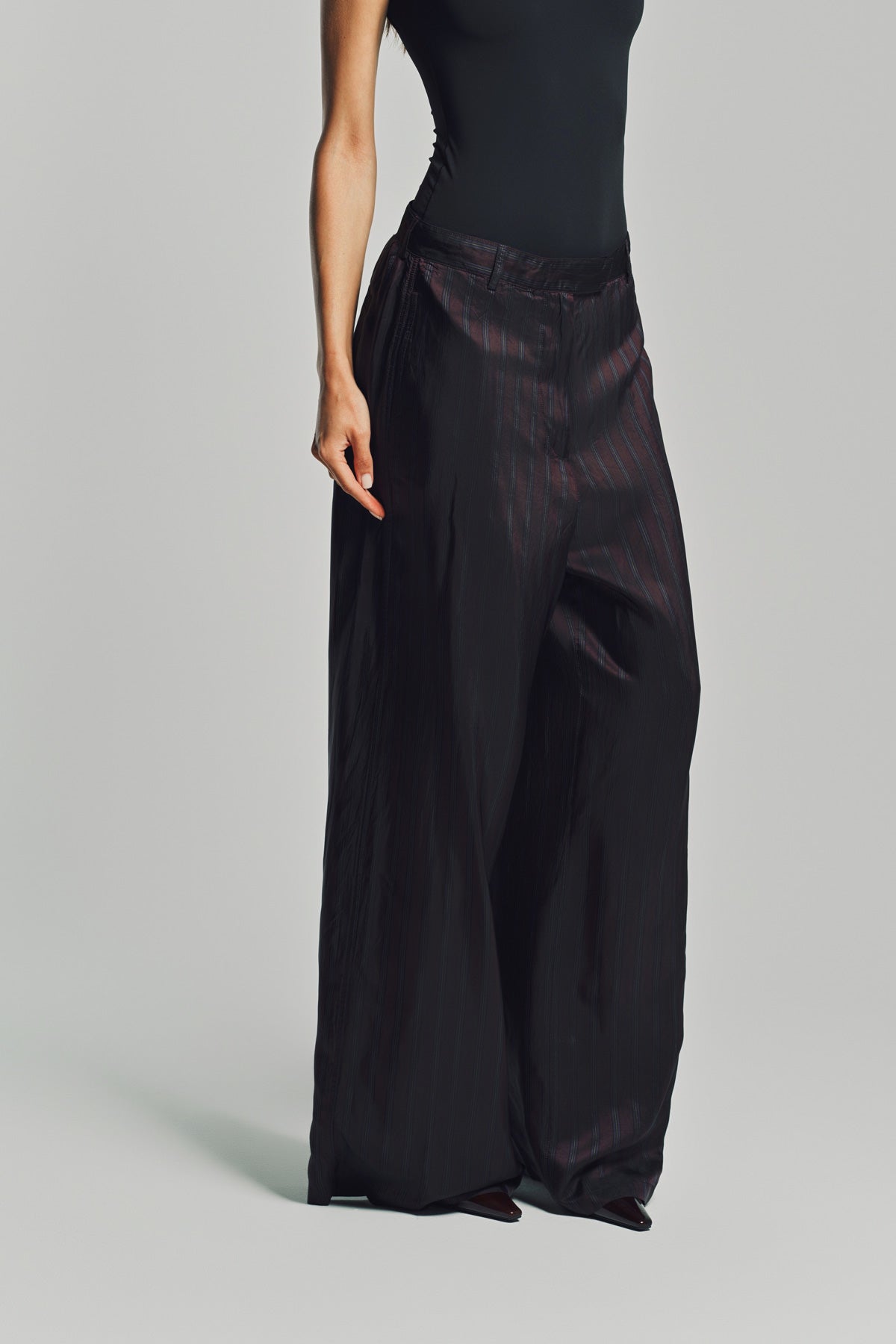 DRIES VAN NOTEN | WIDE LEG STRIPE PANTS