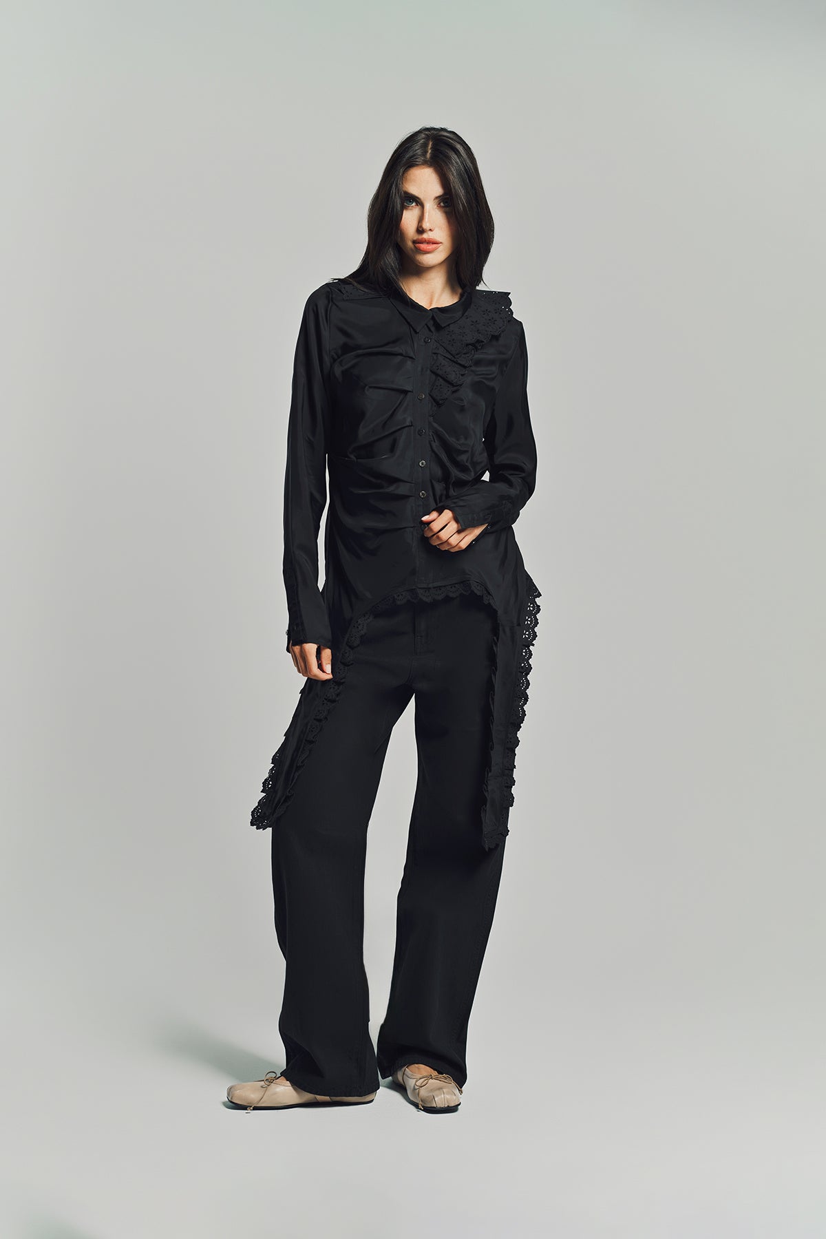 MERUERT TOLEGEN | VARIATED PLEATED BLOUSE