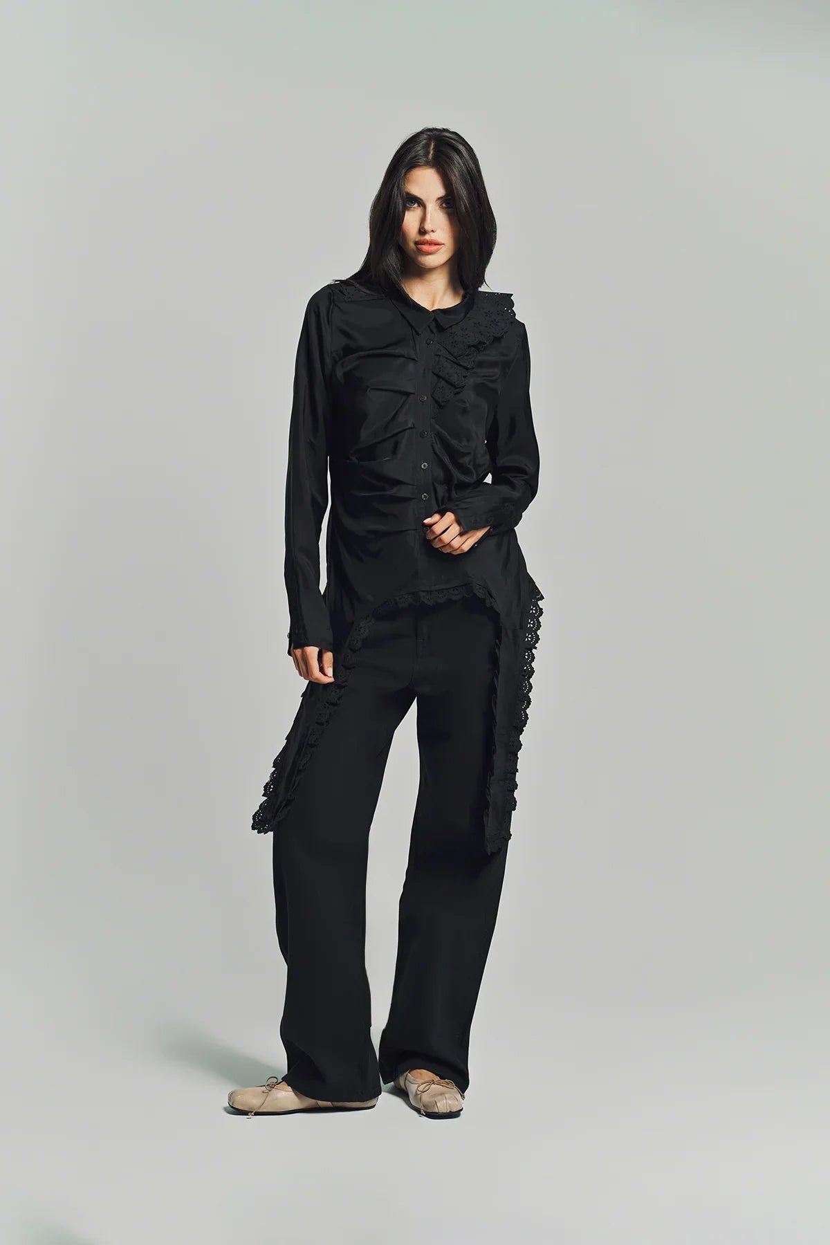 MERUERT TOLEGEN | VARIATED PLEATED BLOUSE