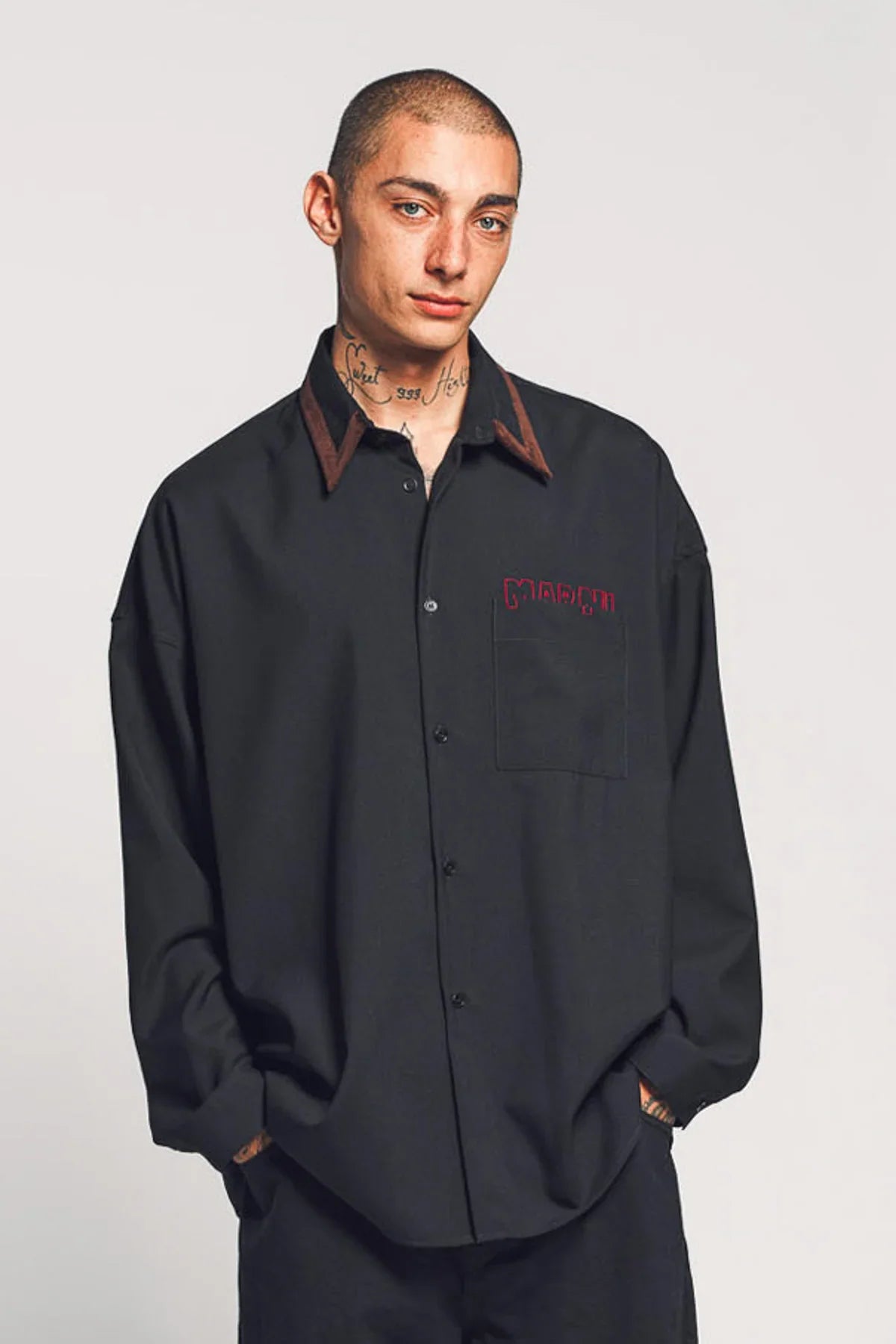 MARNI | TROPICAL WOOL LONG SLEEVE SHIRT