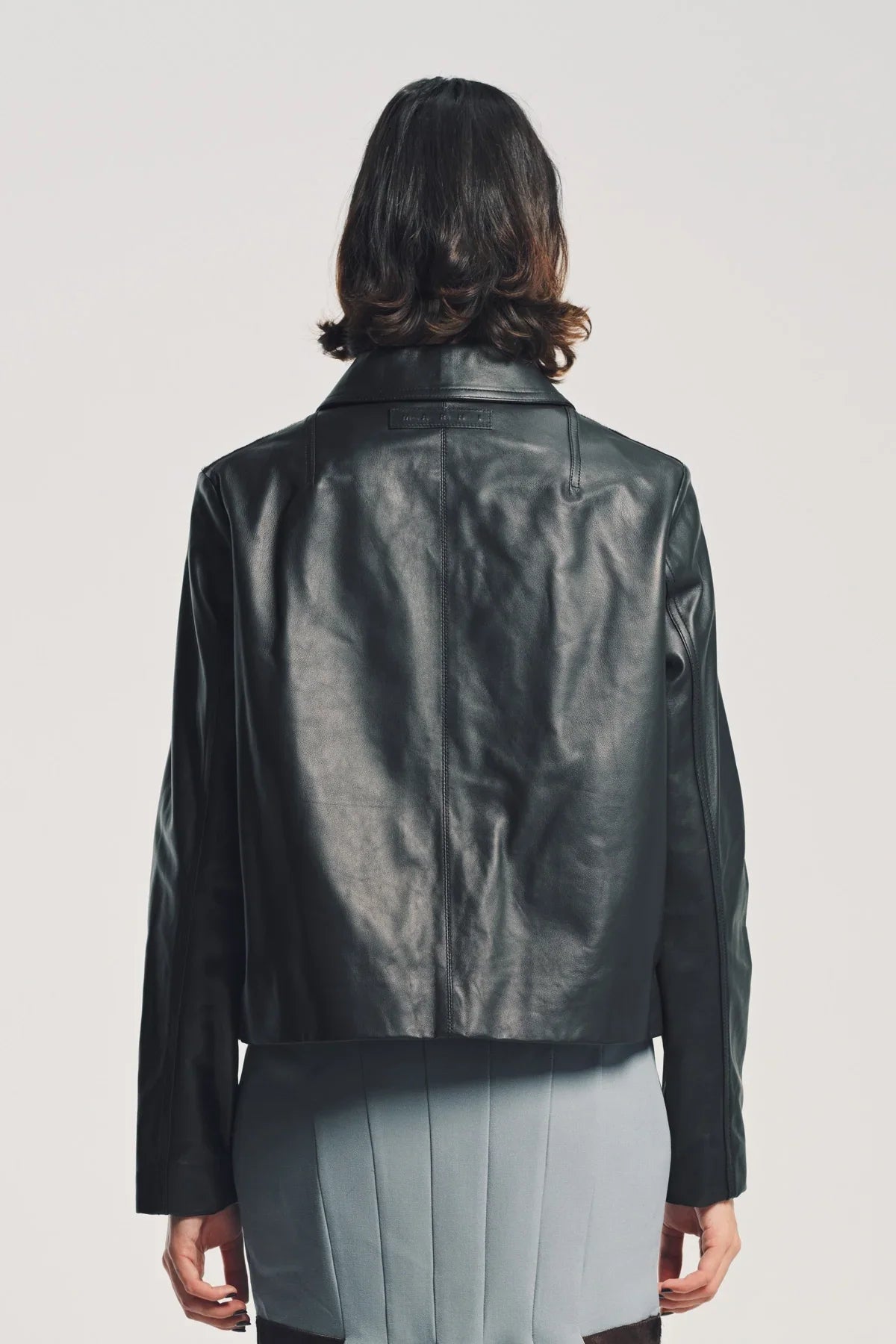MARNI | LEATHER AND PONY HAIR JACKET