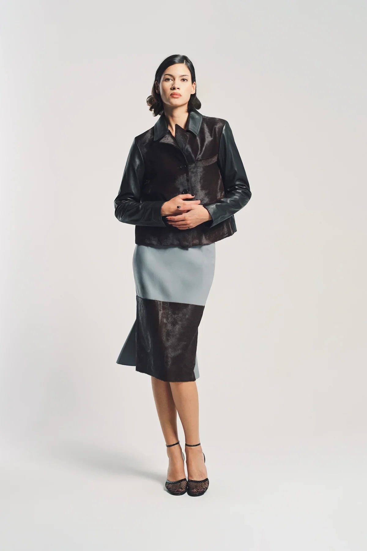MARNI | WOOL AND PONY HAIR SKIRT