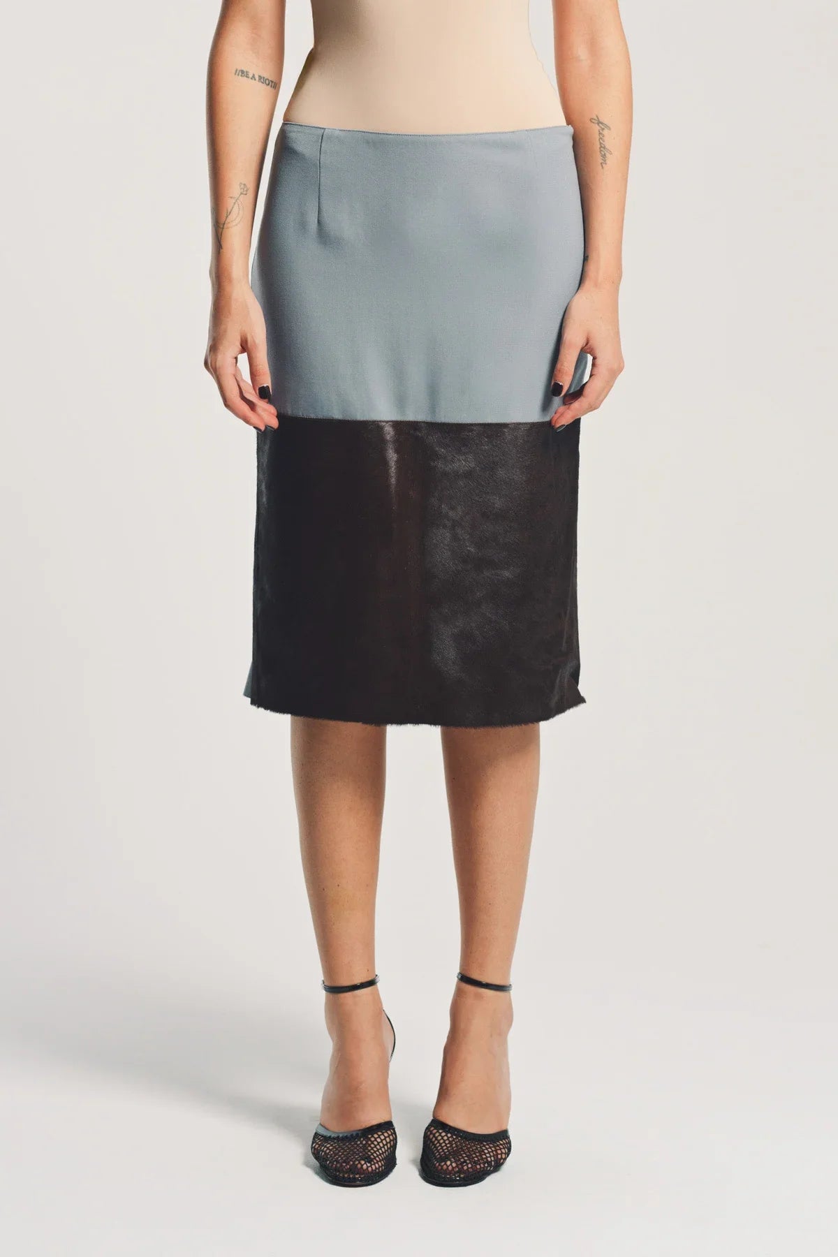 MARNI | WOOL AND PONY HAIR SKIRT