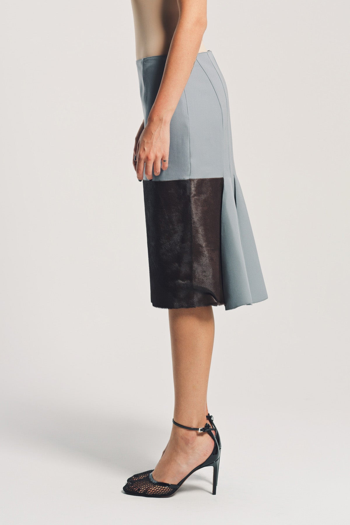 MARNI | WOOL AND PONY HAIR SKIRT