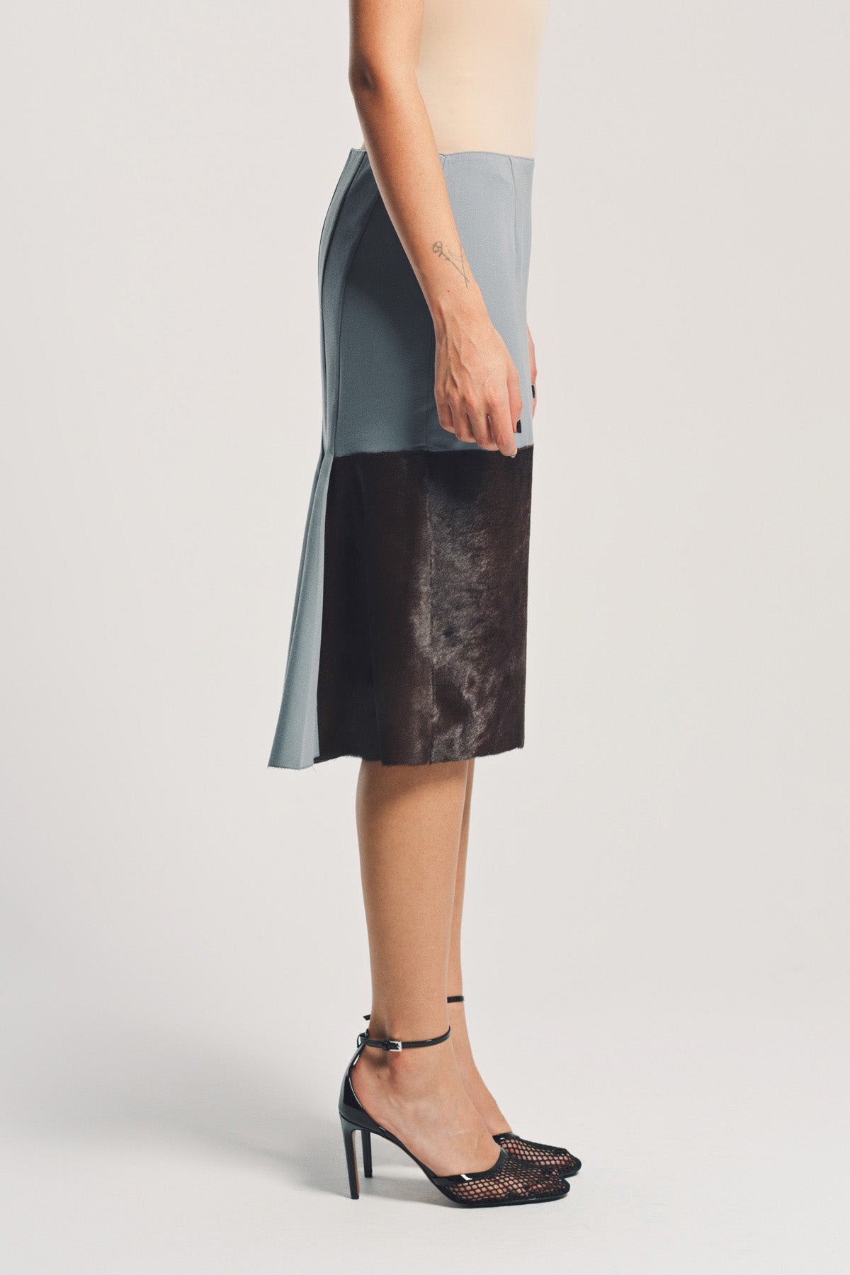 MARNI | WOOL AND PONY HAIR SKIRT