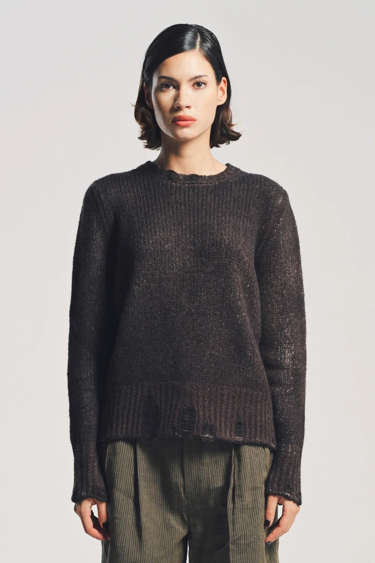 AVANT TOI | PAINTED DESTROYED EDGE SWEATER