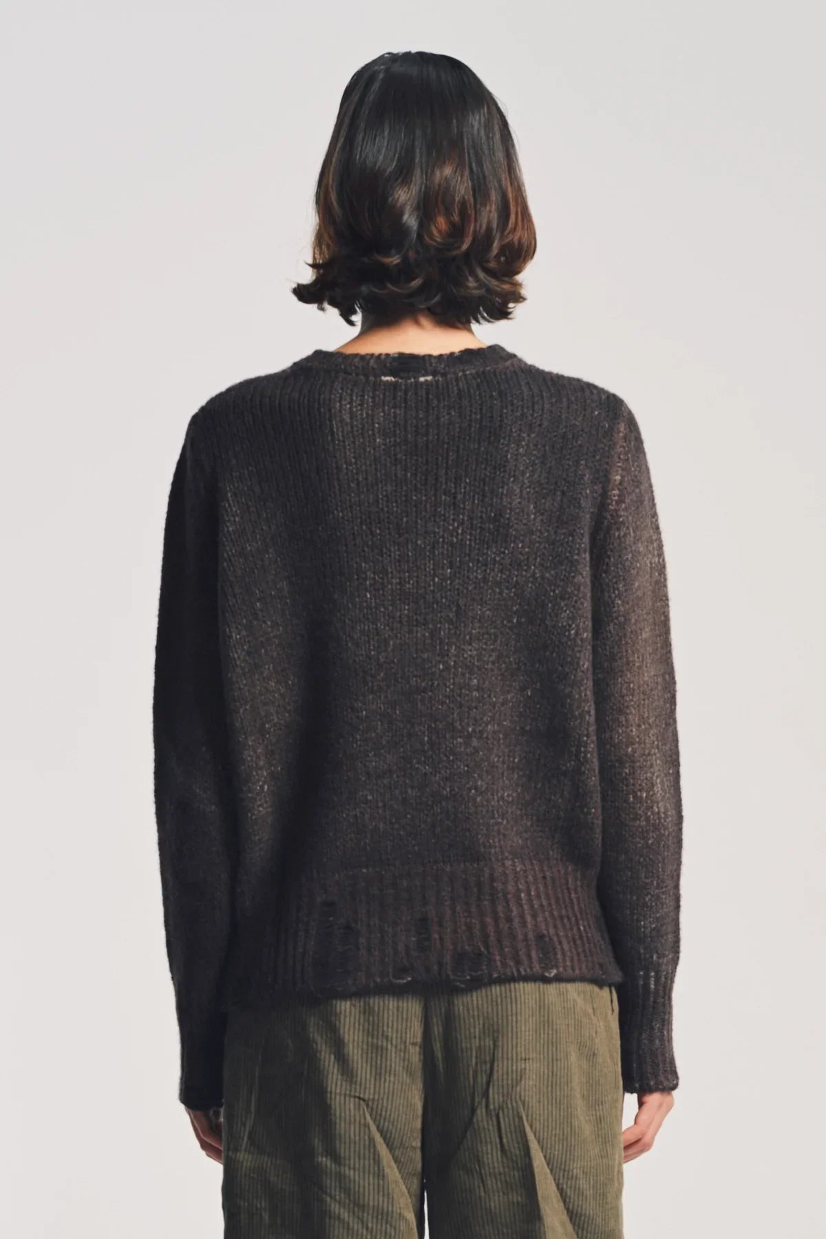 AVANT TOI | PAINTED DESTROYED EDGE SWEATER