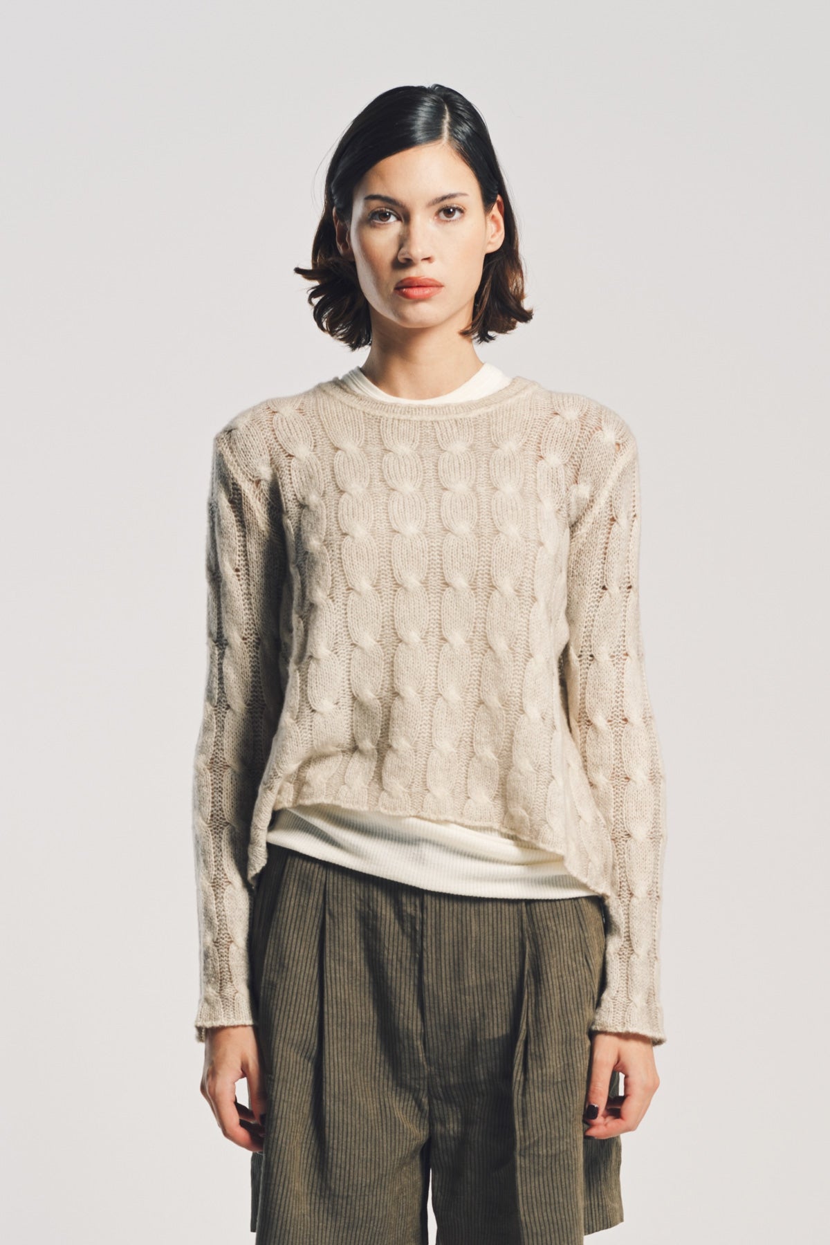 AVANT TOI | PAINTED BRAIDED SWEATER