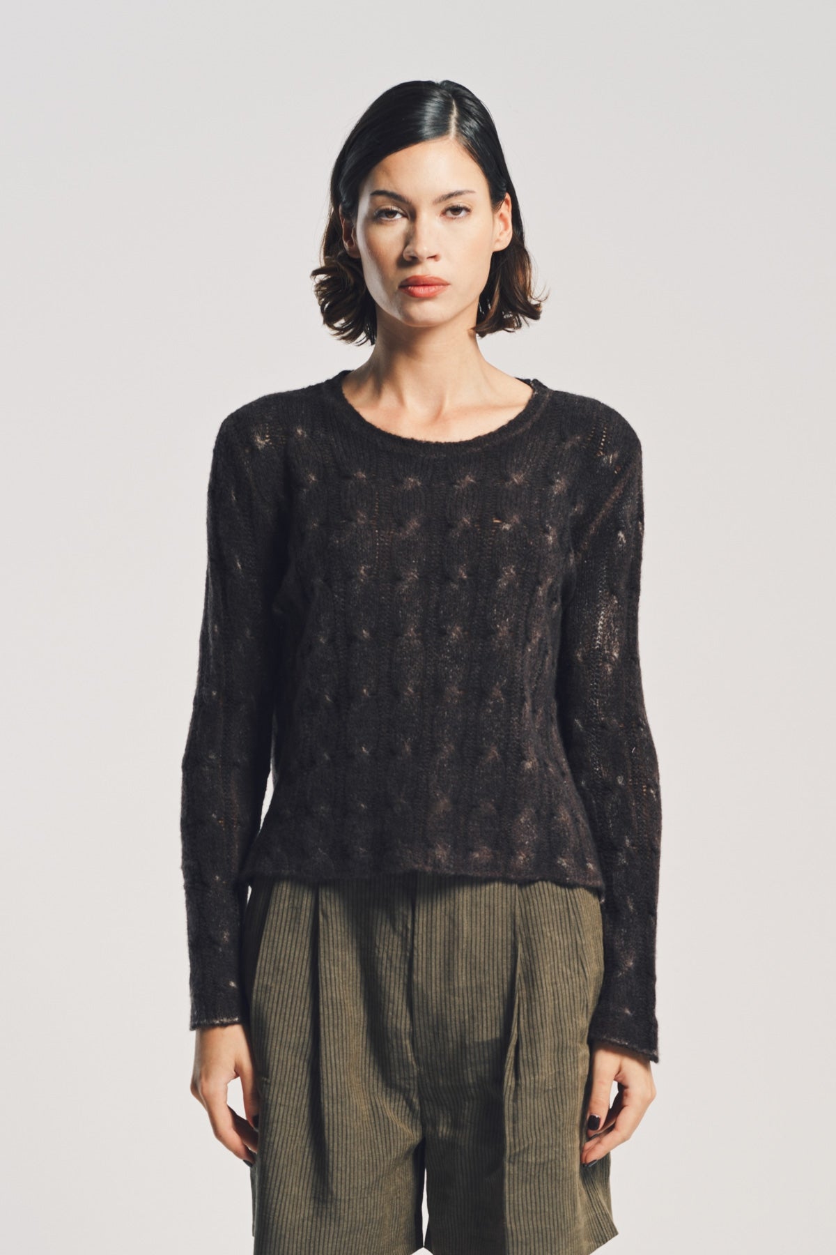 AVANT TOI | PAINTED BRAIDED SWEATER