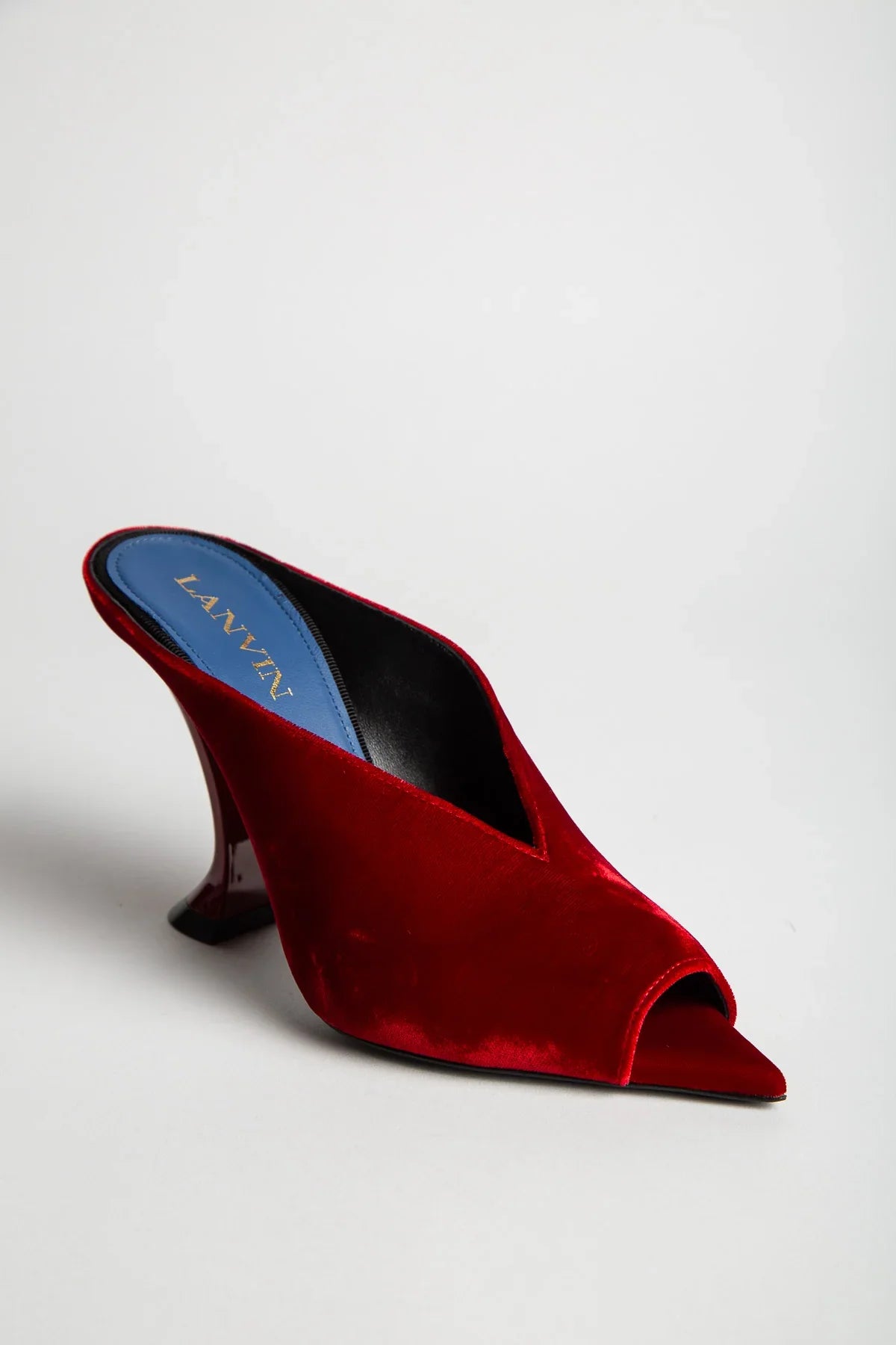 LANVIN | MIDNIGHT STEP MULE IN VELVET