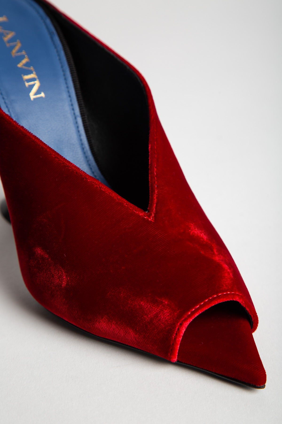 LANVIN | MIDNIGHT STEP MULE IN VELVET