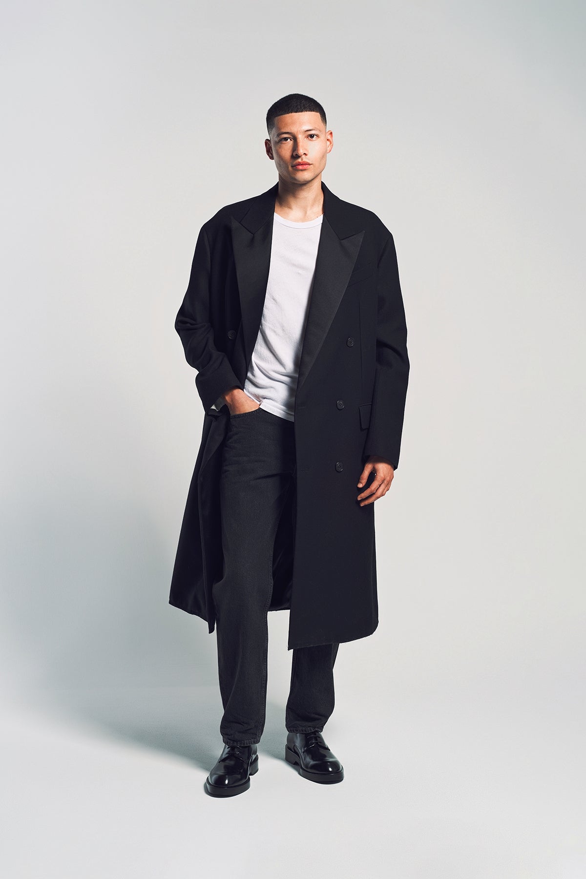 LANVIN | SATIN LAPEL COAT