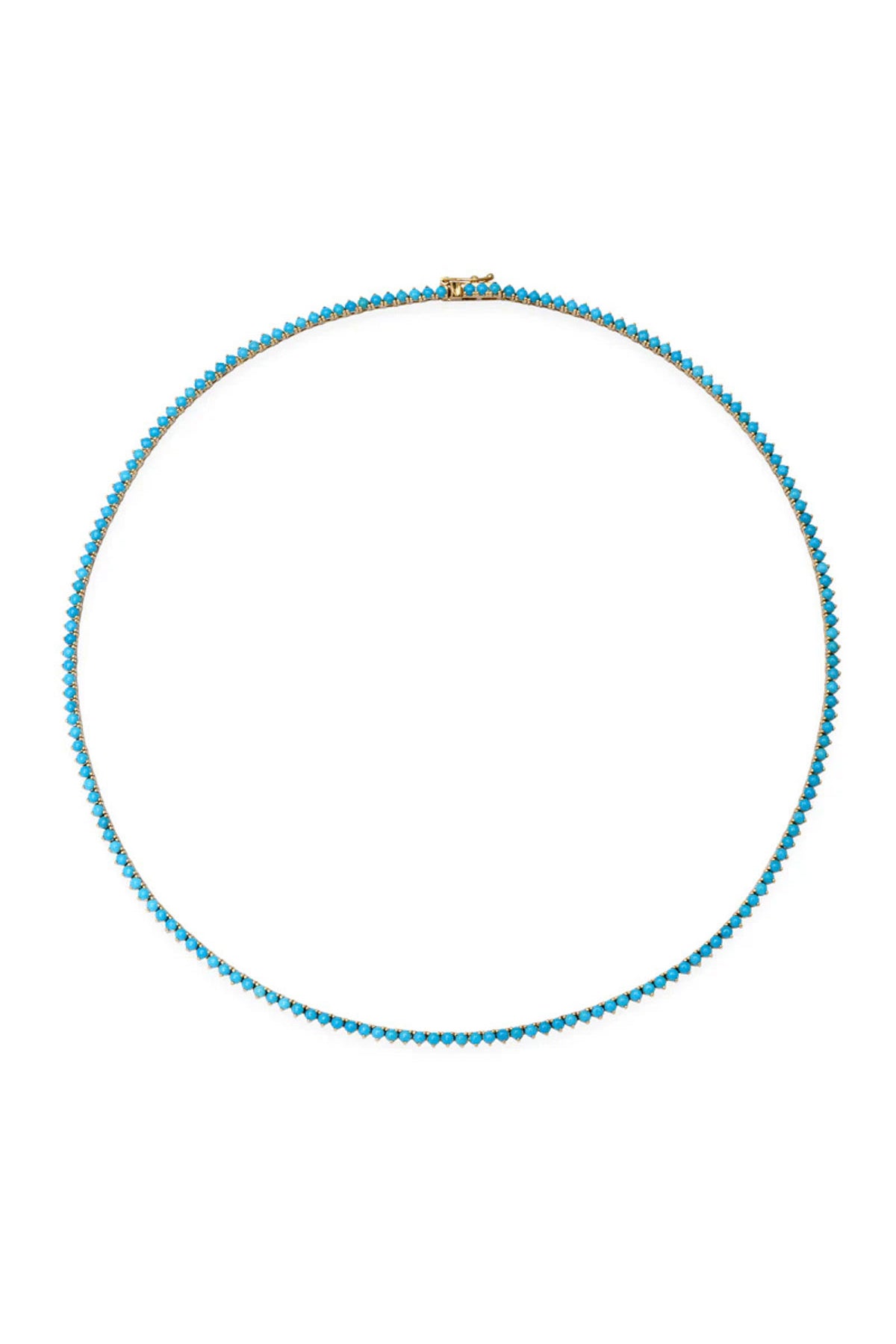 JENNIFER MEYER | 3-PRONG TURQUOISE TENNIS NECKLACE