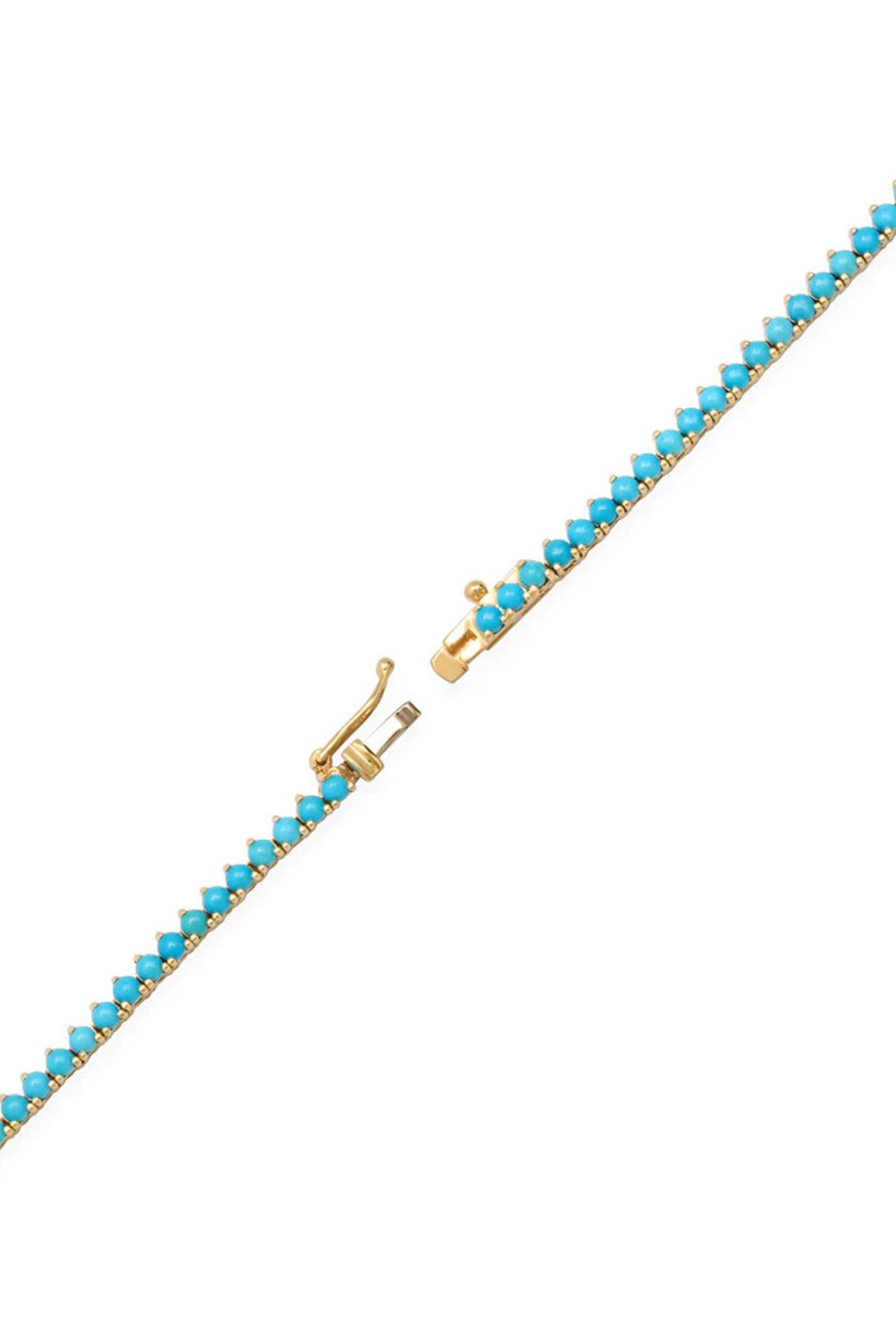 JENNIFER MEYER | 3-PRONG TURQUOISE TENNIS NECKLACE - MAXFIELD LA