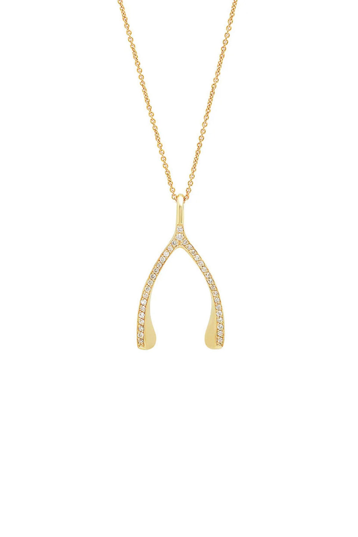 JENNIFER MEYER | DIAMOND WISHBONE NECKLACE