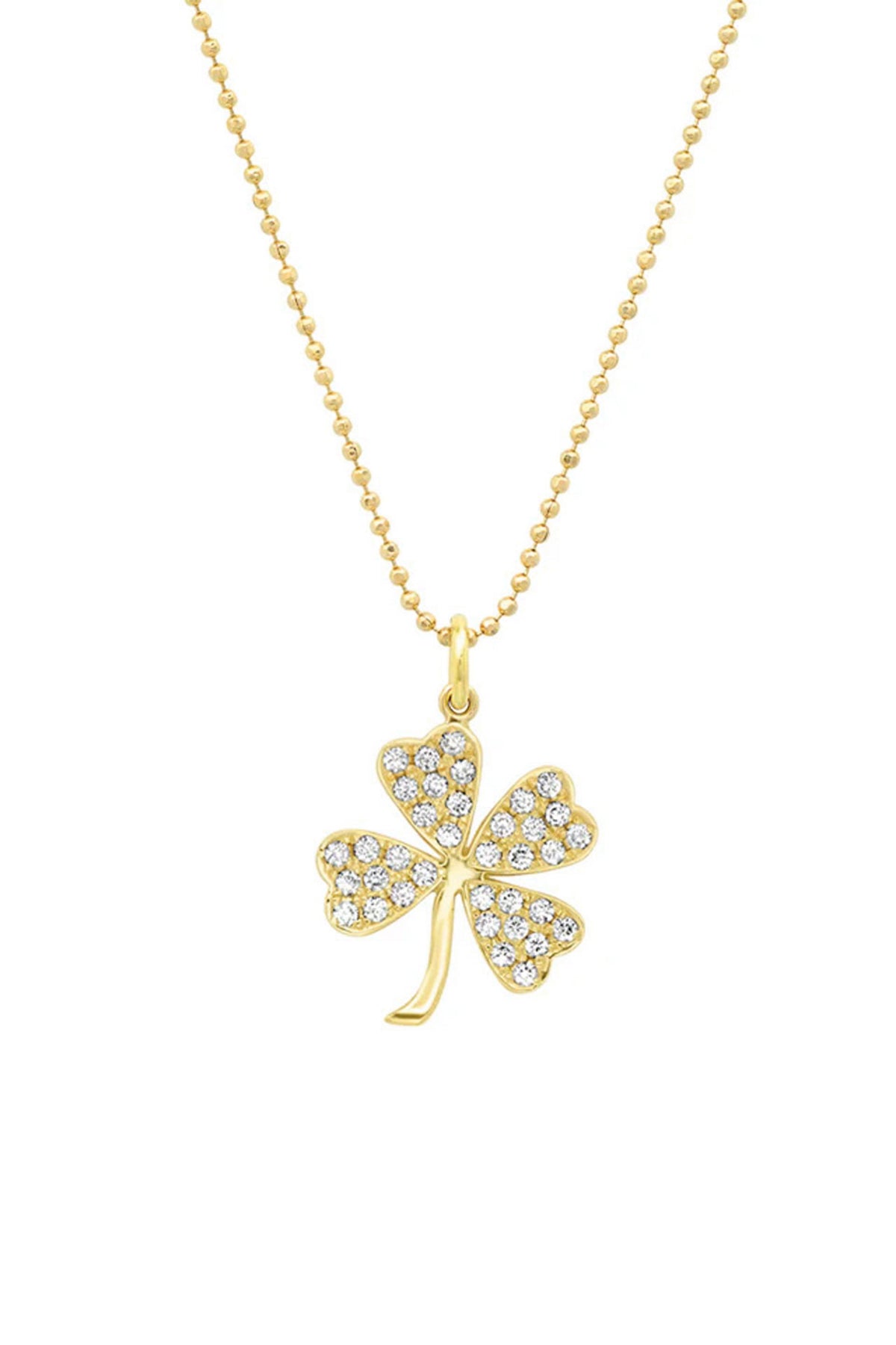 JENNIFER MEYER | LARGE DIAMOND CLOVER NECKLACE