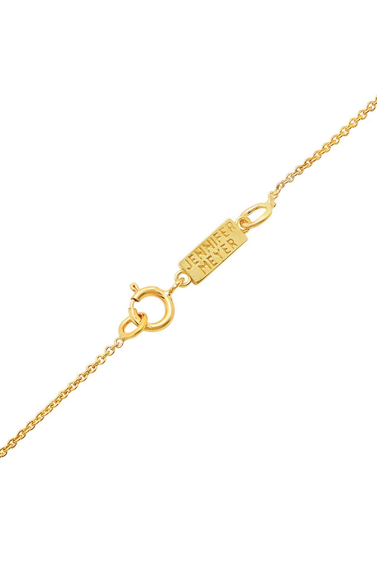 JENNIFER MEYER | MEDIUM DIAMOND OPEN EVIL EYE NECKLACE WITH EMERALD CENTER