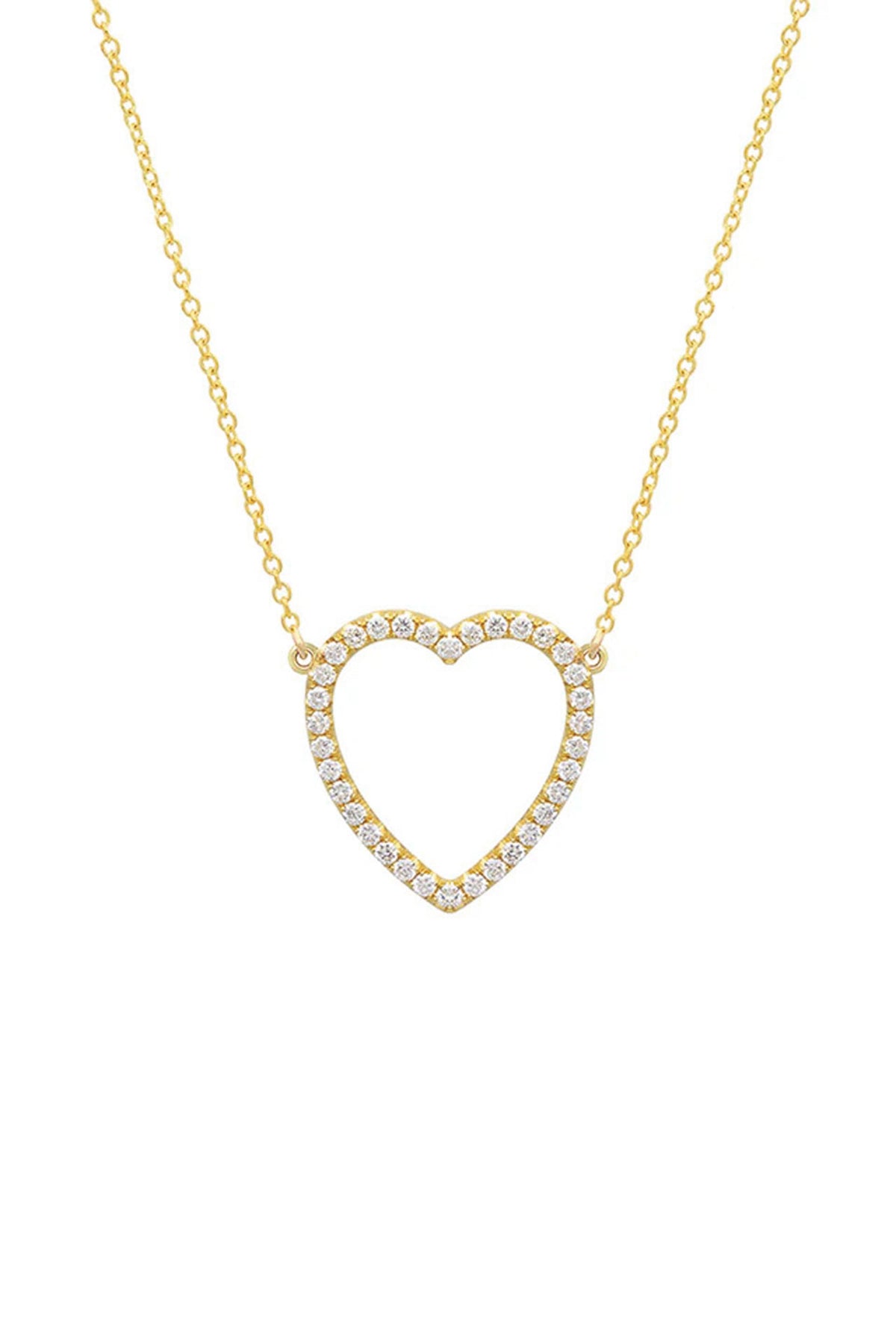 JENNIFER MEYER | LARGE DIAMOND OPEN HEART NECKLACE