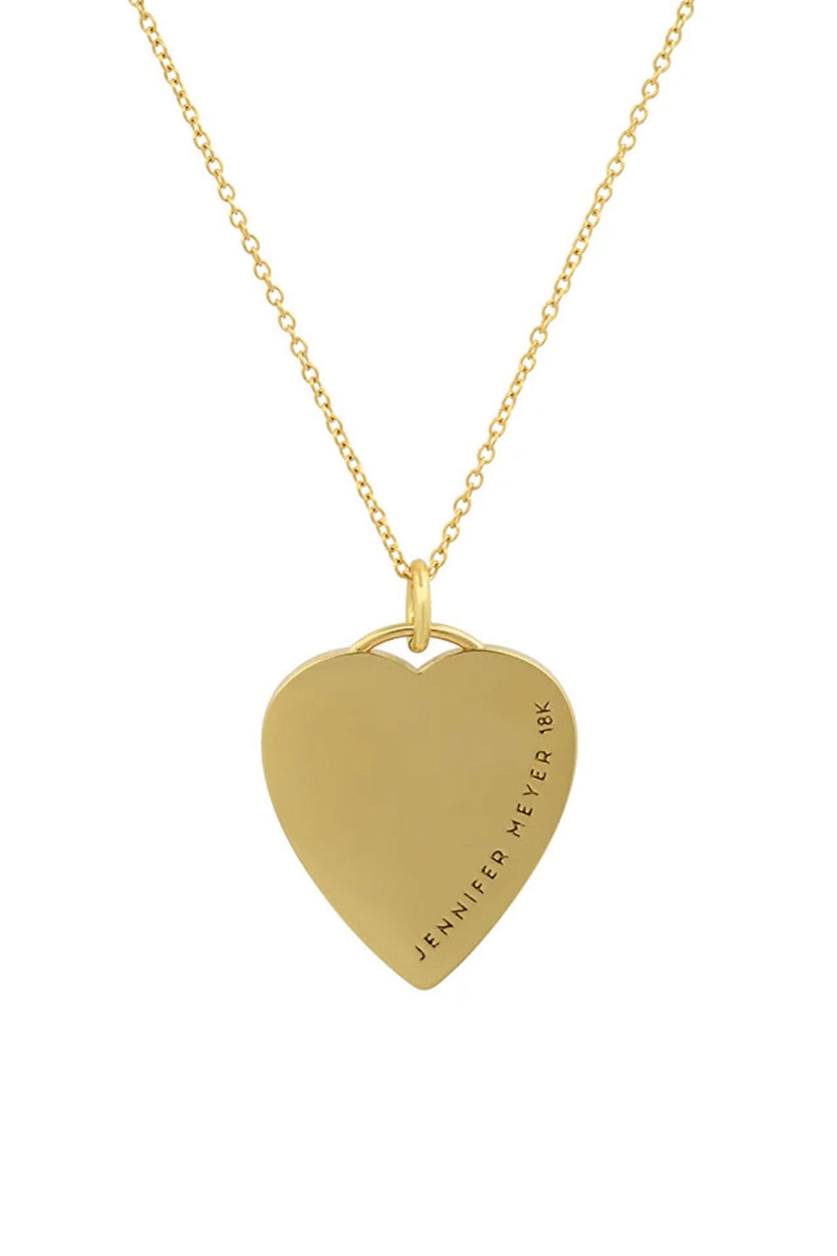 JENNIFER MEYER | MOTHER OF PEARL INLAY HEART NECKLACE WITH DIAMONDS