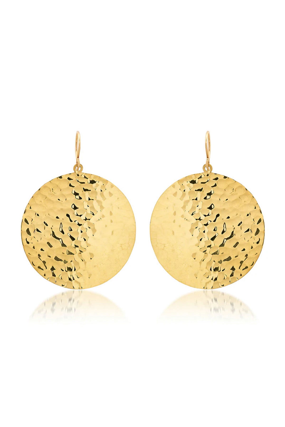 JENNIFER MEYER | LARGE HAMMERED DISC EARRINGS