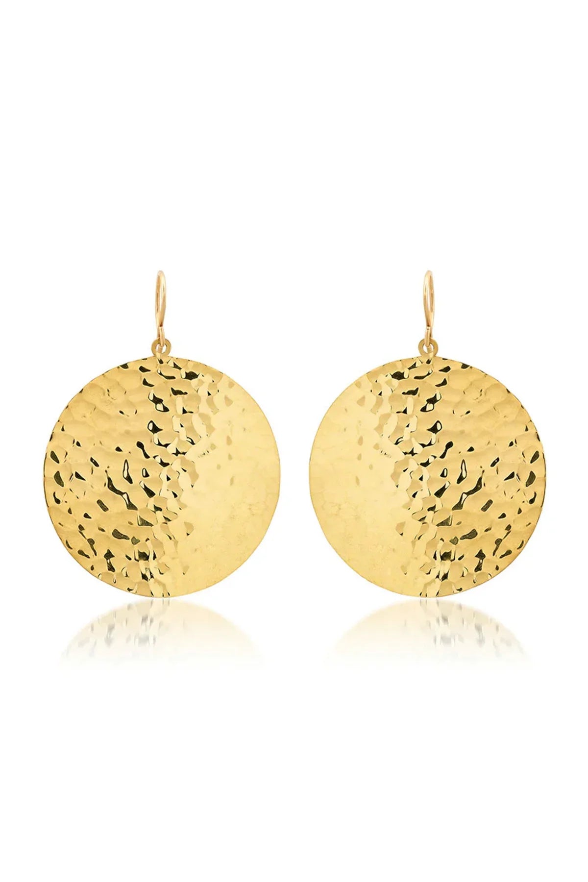 JENNIFER MEYER | LARGE HAMMERED DISC EARRINGS