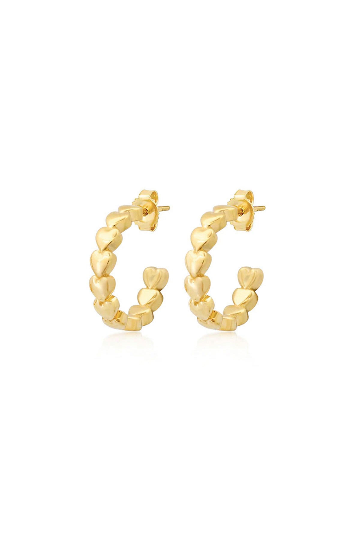 JENNIFER MEYER | SMALL LUXE HEART HOOPS - MAXFIELD LA