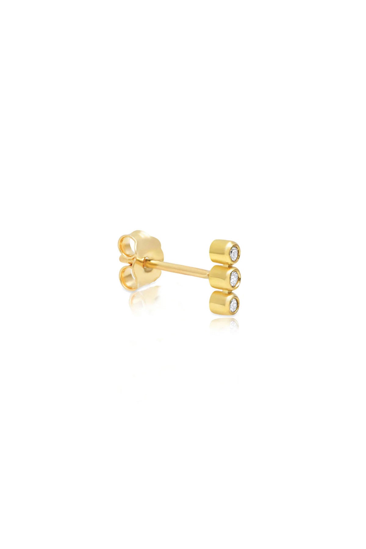 JENNIFER MEYER | 3 MINI DIAMOND BEZEL STUDS