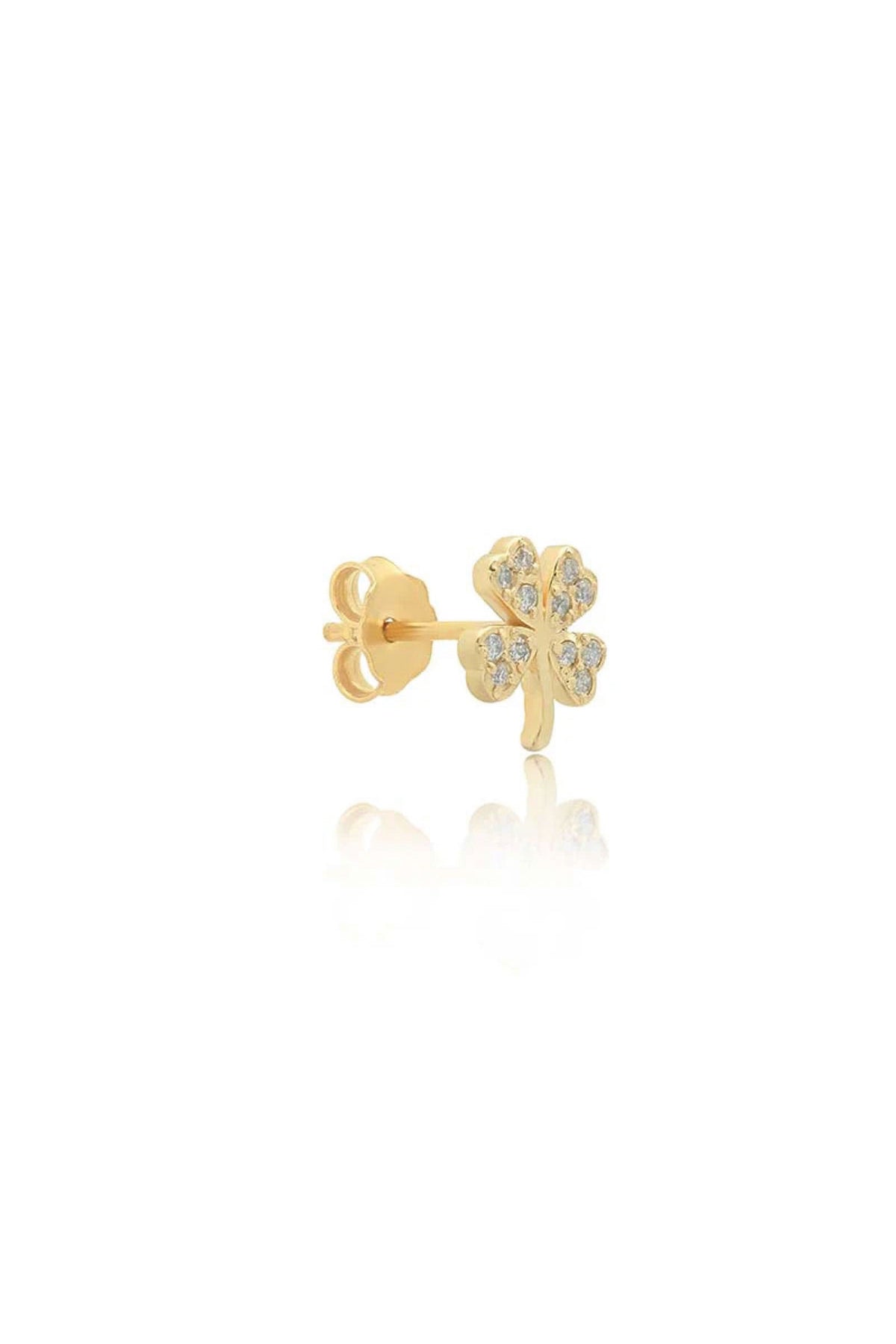 JENNIFER MEYER | MINI DIAMOND CLOVER STUDS