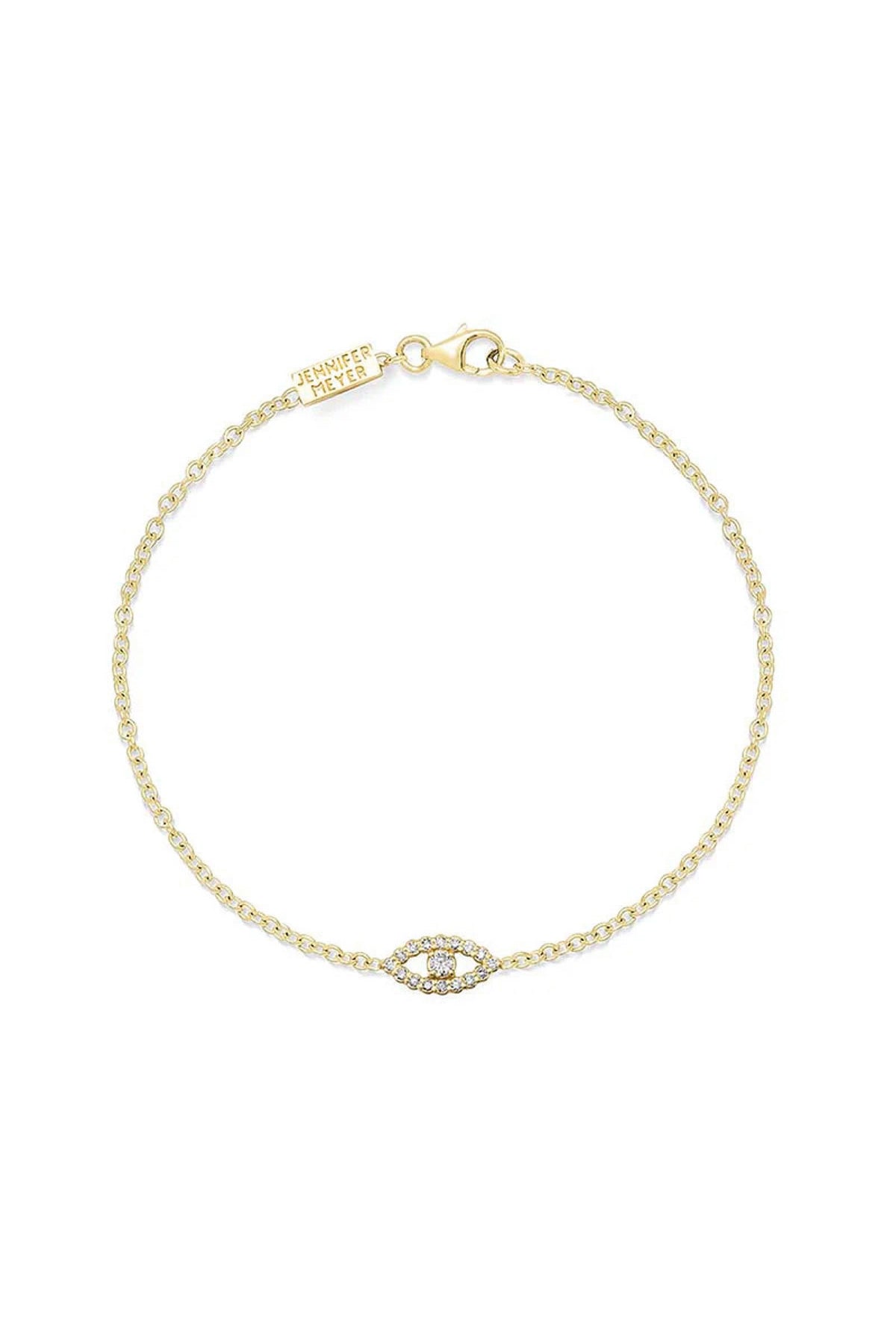 JENNIFER MEYER | MINI DIAMOND OPEN EVIL EYE BRACELET