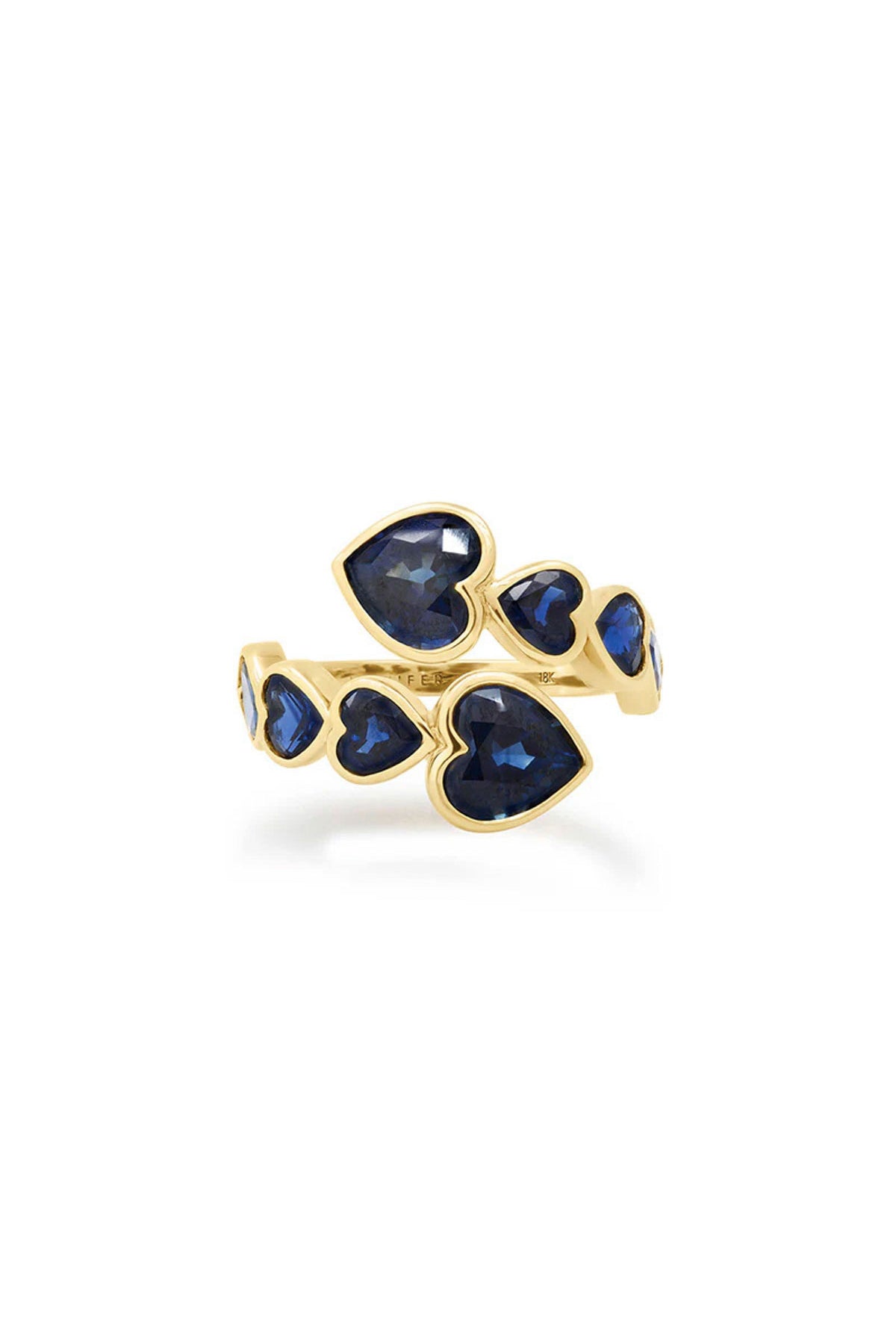 JENNIFER MEYER | BLUE SAPPHIRE HEART WRAP RING