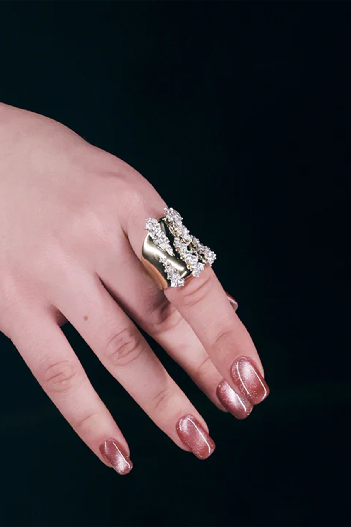 YEPREM | GOLD STRADA STACKABLE DIAMOND RING