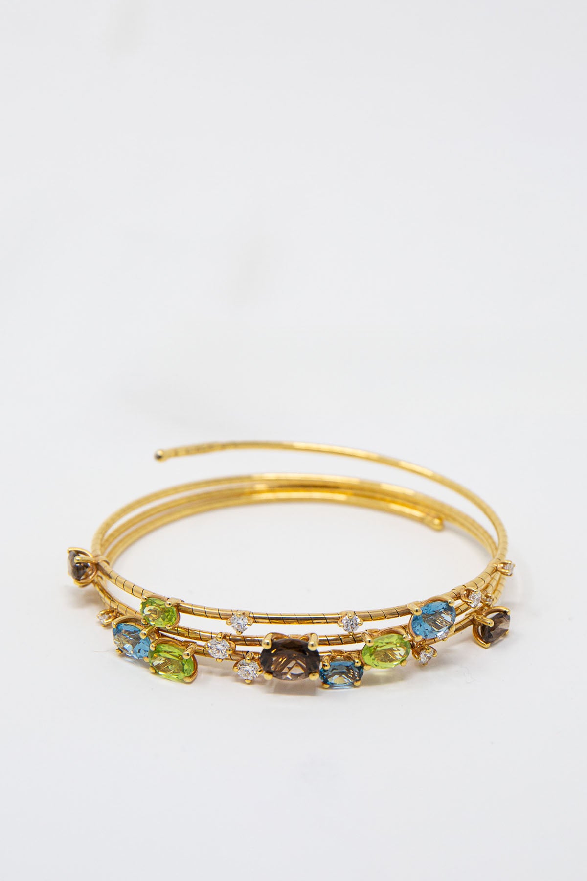 MATTIA CIELO | MULTI STONE SPIRAL BRACELET