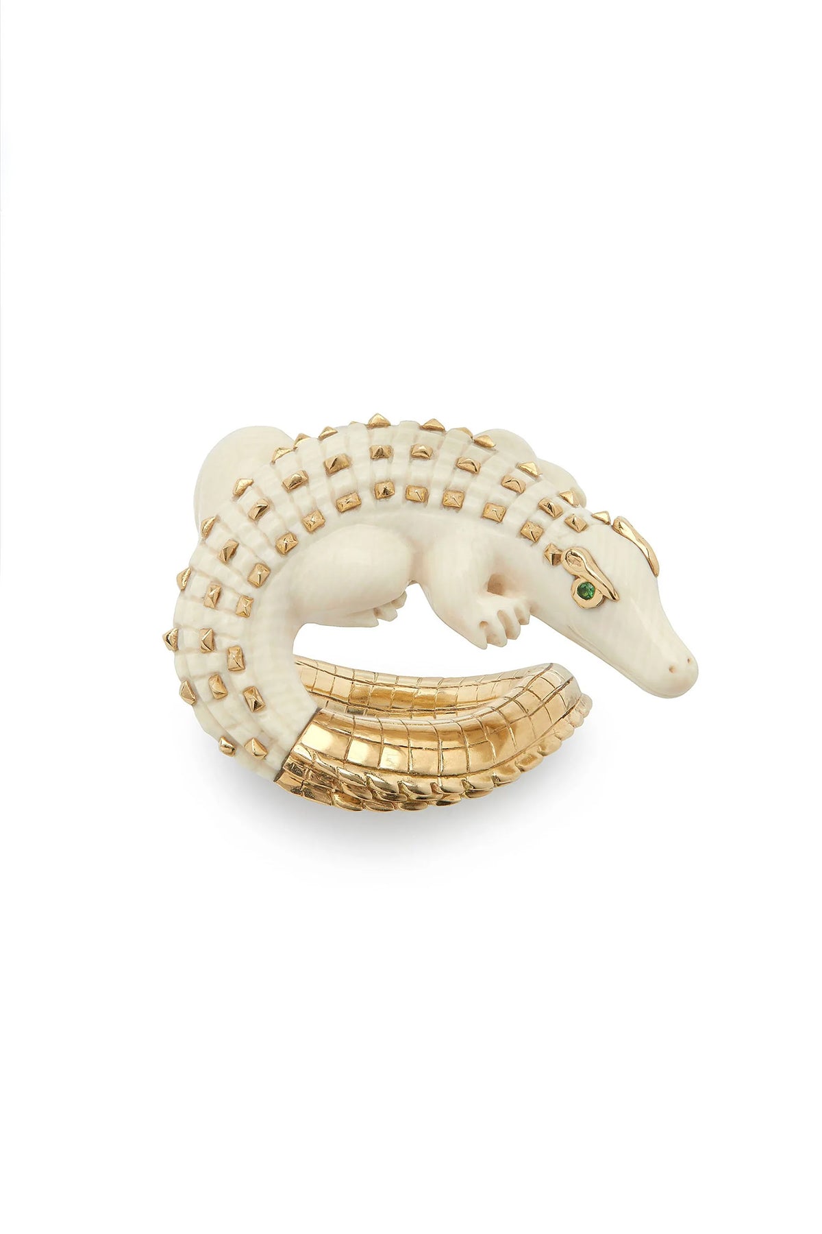 BIBI VAN DER VELDEN | ALLIGATOR MAMMOTH TWIST RING - MAXFIELD LA