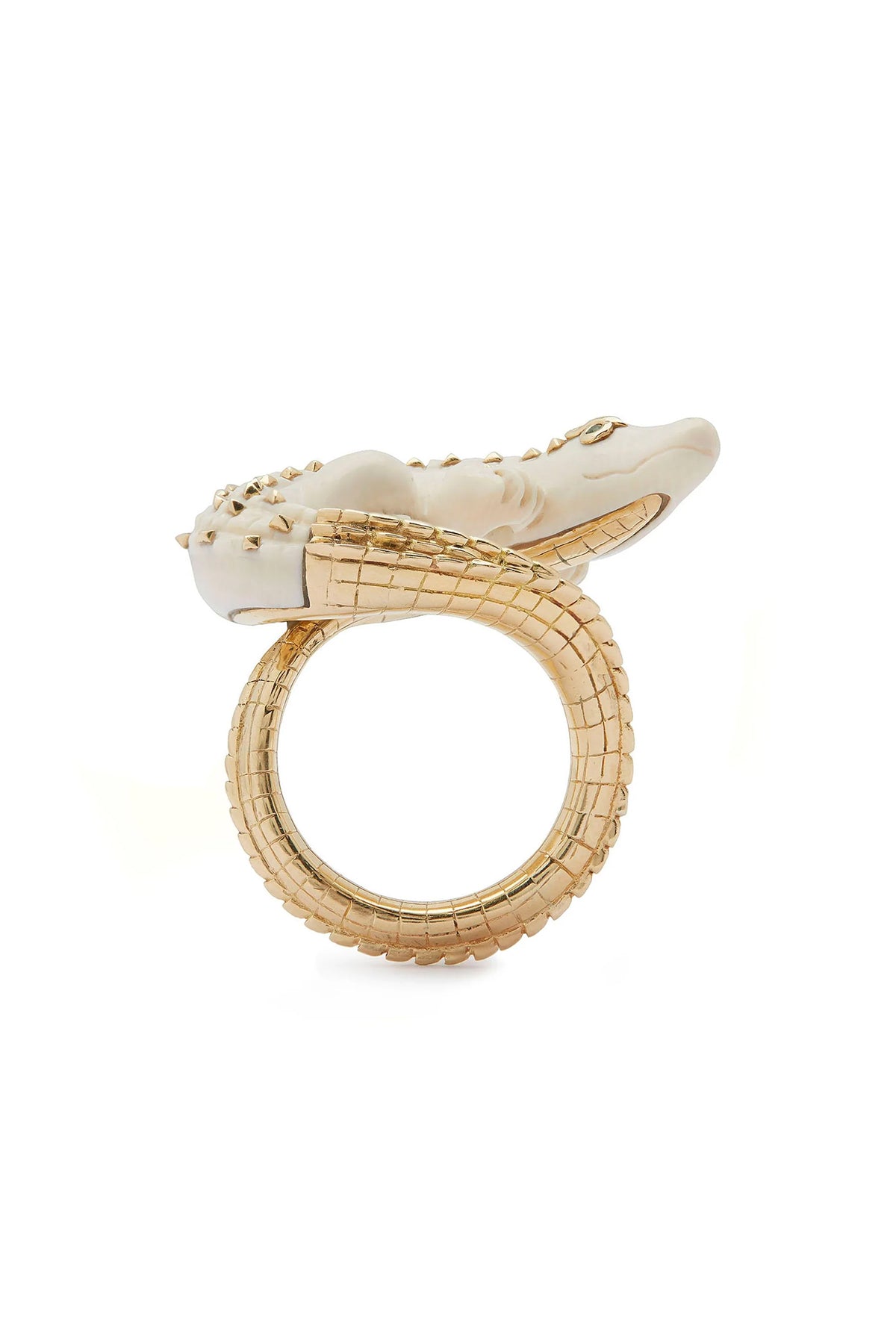 BIBI VAN DER VELDEN | ALLIGATOR MAMMOTH TWIST RING - MAXFIELD LA