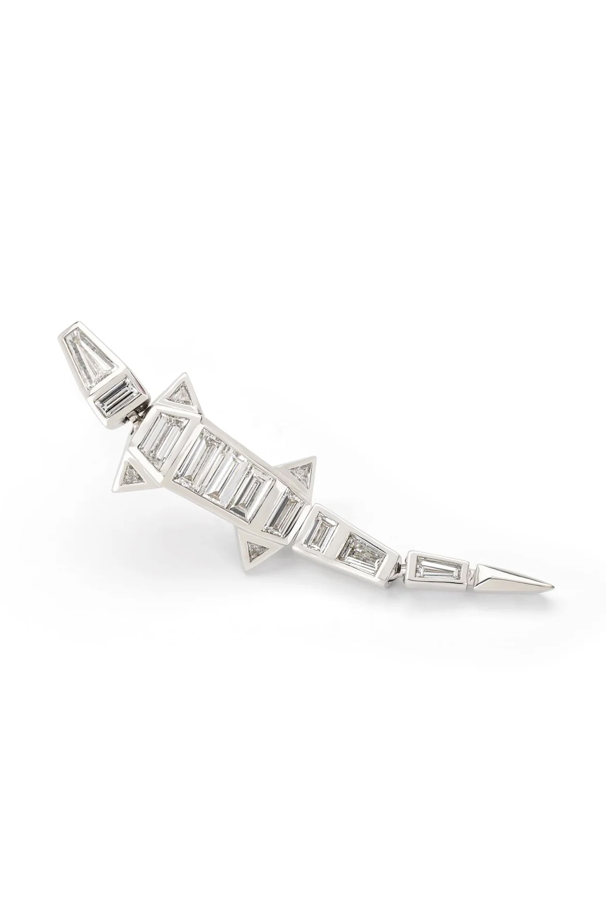 BIBI VAN DER VELDEN | DIAMOND ALLIGATOR EARRING - MAXFIELD LA