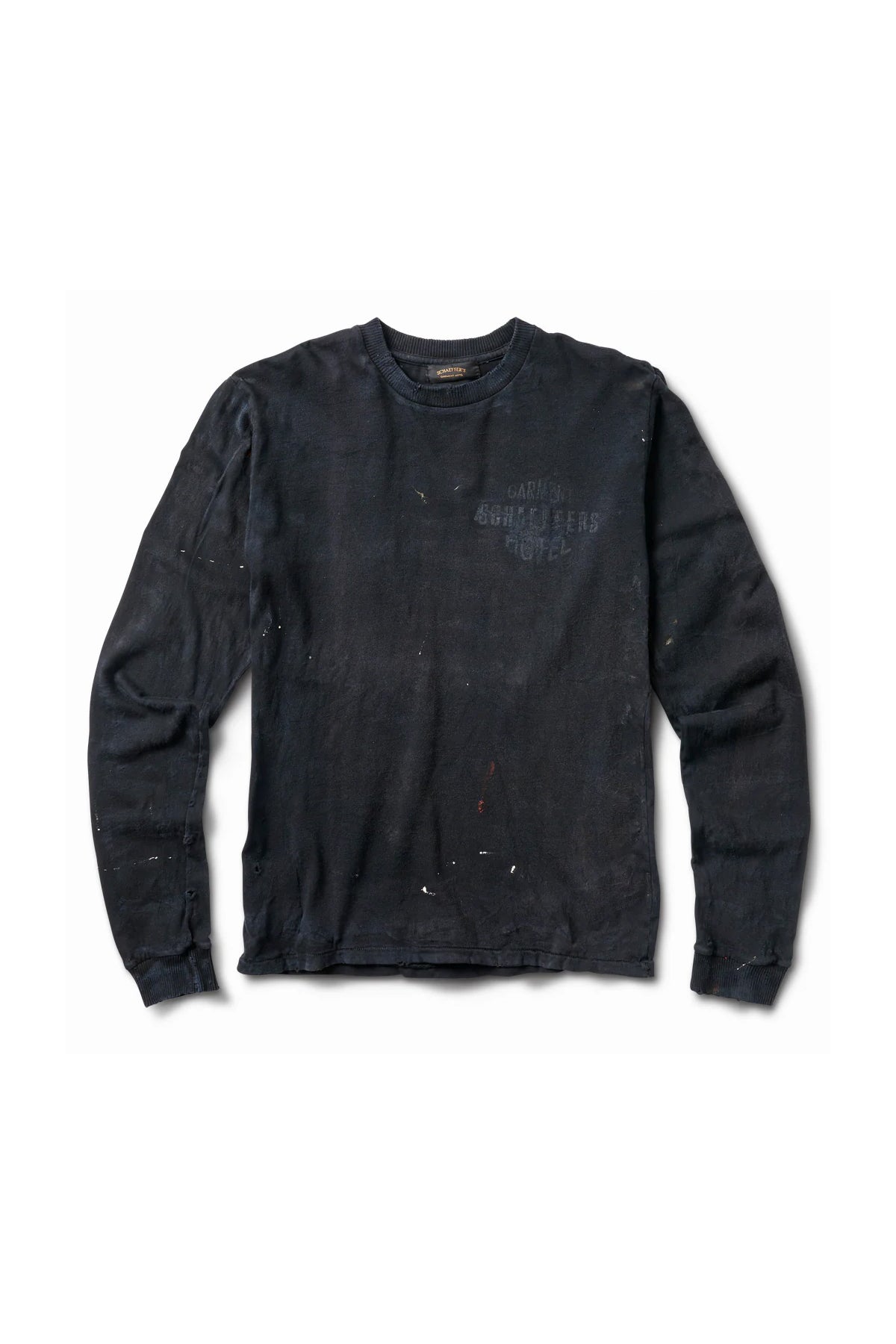 SCHAEFFER'S GARMENT HOTEL | AGED ARTIST GHOST LOGO LONG SLEEVE TEE - MAXFIELD LA