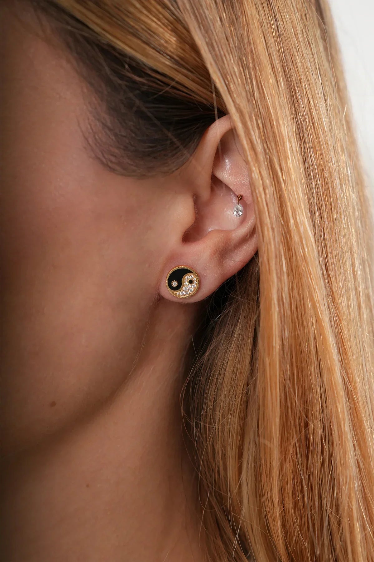MYSTERYJOY | YIN YANG MONO EARRINGS, SET OF TWO